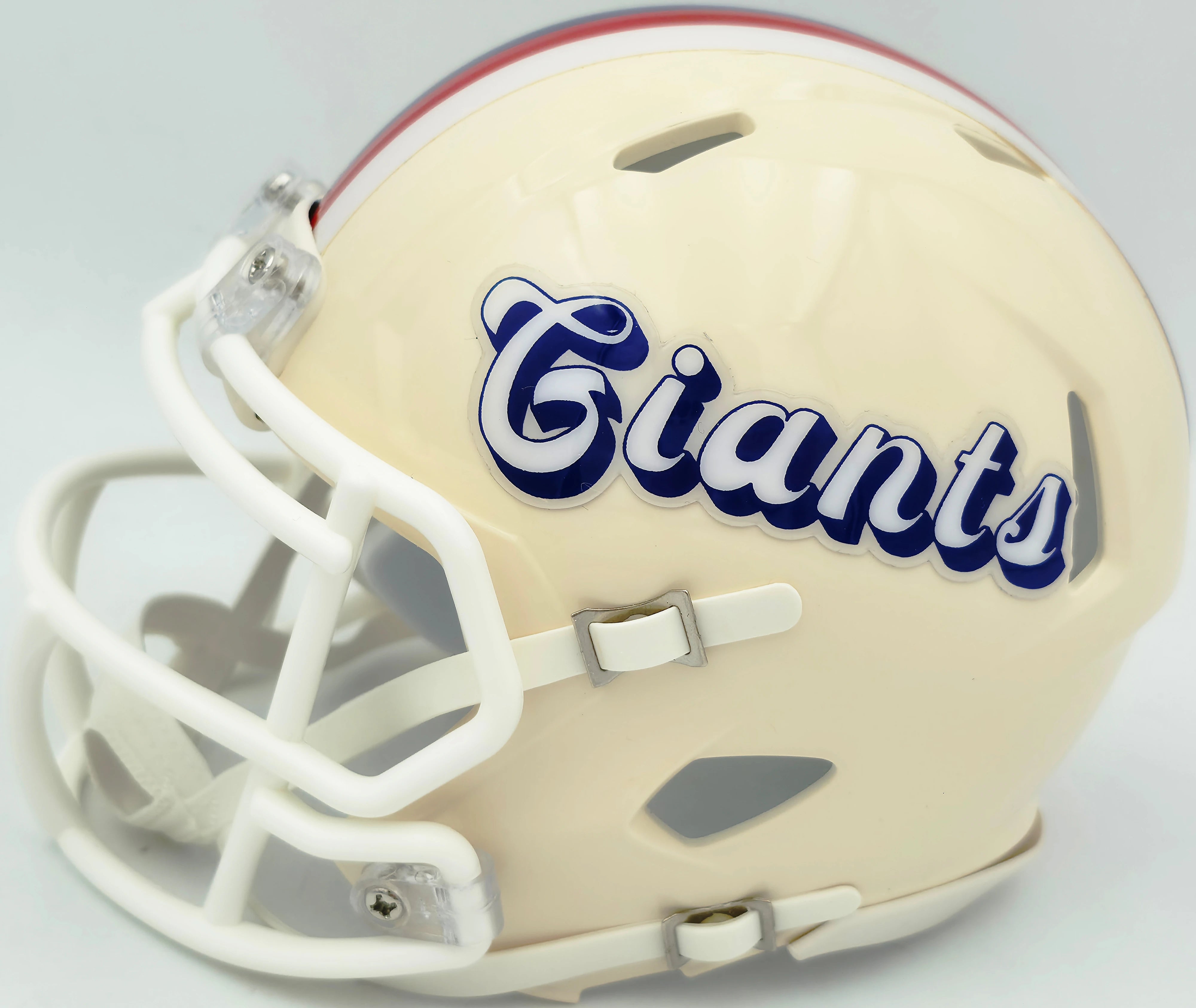 Jason Pierre-Paul Autographed New York Giants Cream Retro Speed Mini Helmet - JSA Authenticated