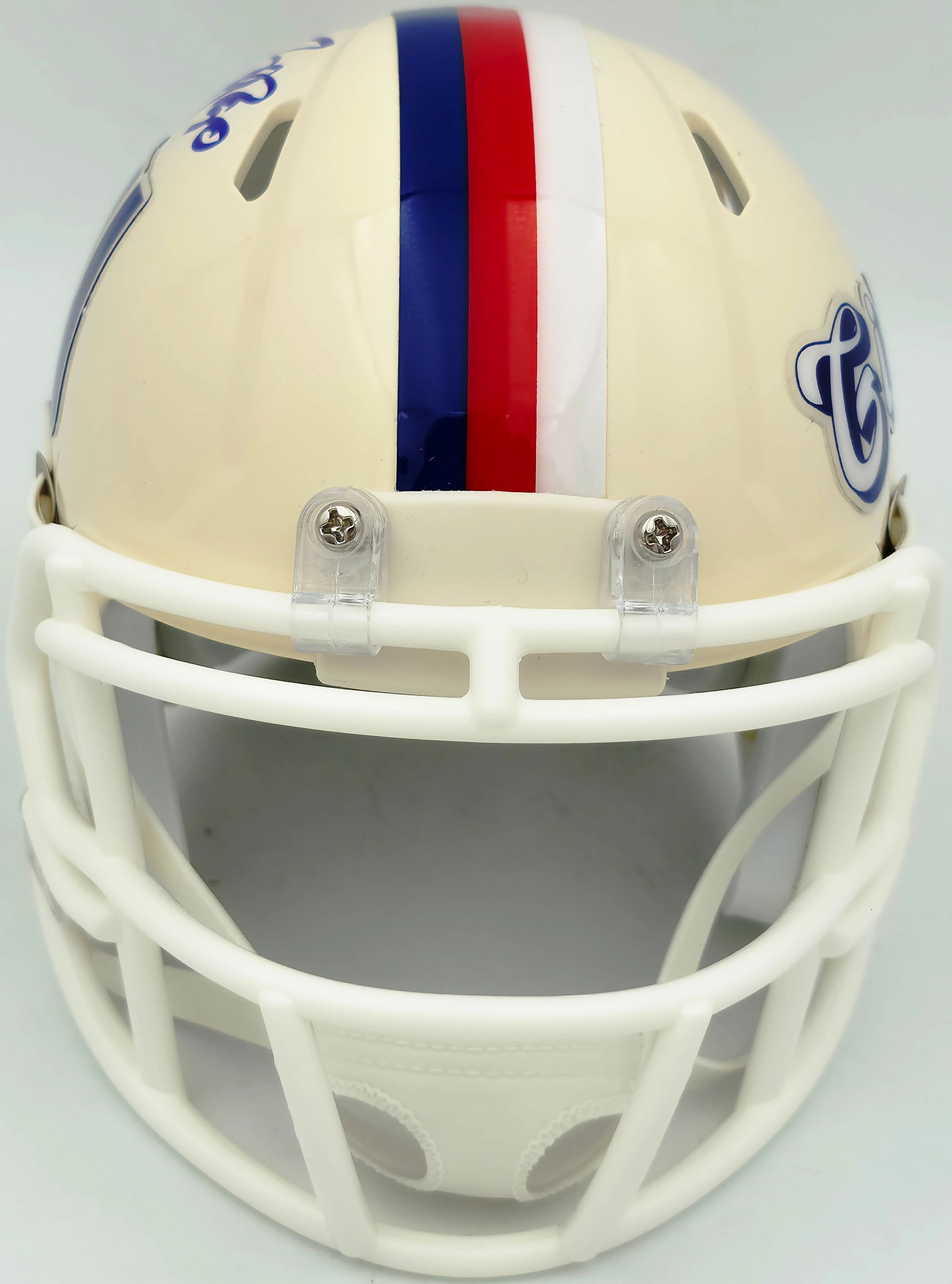 Jason Pierre-Paul Autographed New York Giants Cream Retro Speed Mini Helmet - JSA Authenticated