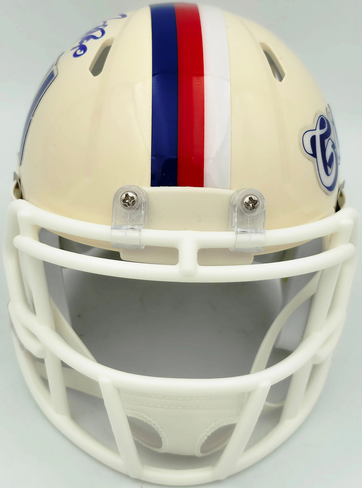 Jason Pierre-Paul Autographed New York Giants Cream Retro Speed Mini Helmet - JSA Authenticated