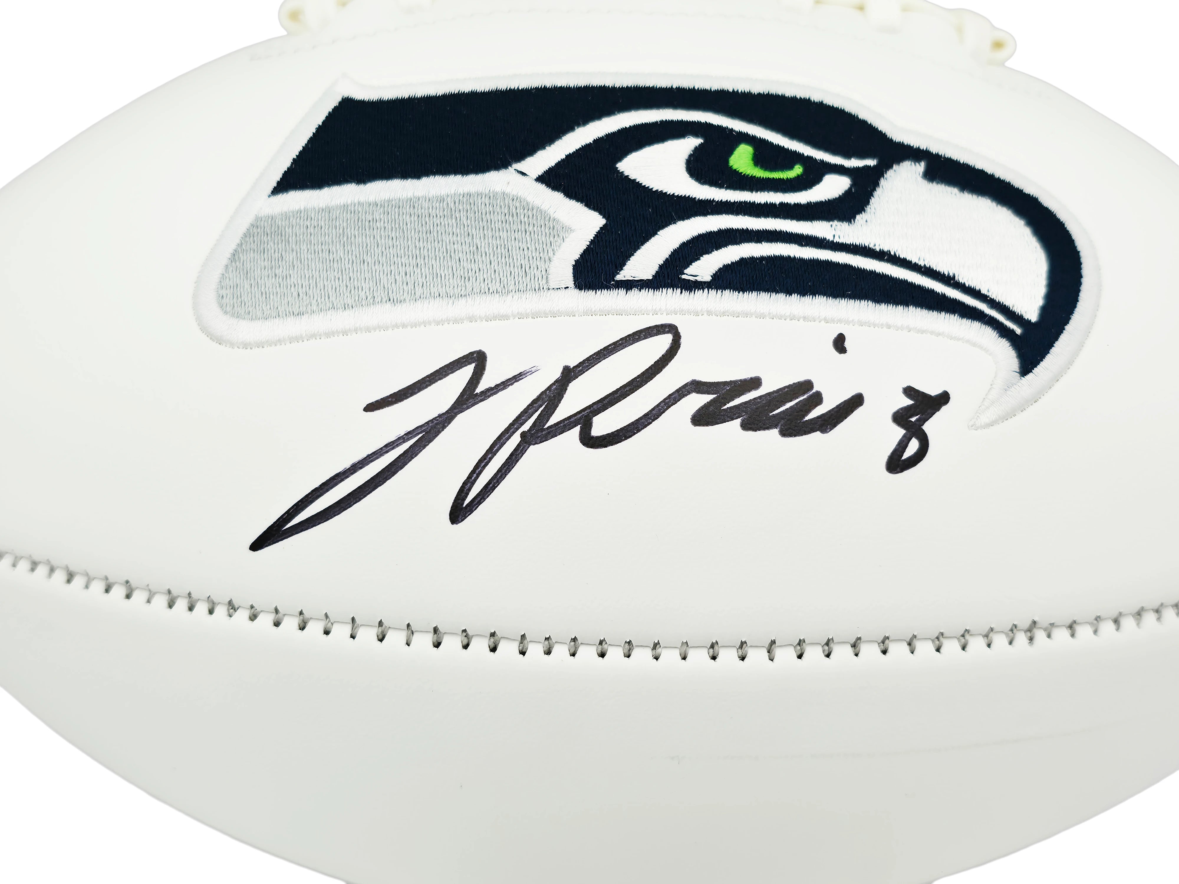 Jadarian Price Autographed Seattle Seahawks White Seahawks Logo Football - Beckett BAS Authenticated