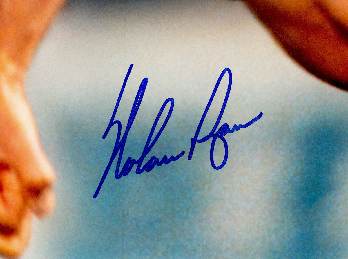 Nolan Ryan Autographed 16x20 Photo Texas Rangers Fight vs. Robin Ventura - PSA/DNA Authenticated