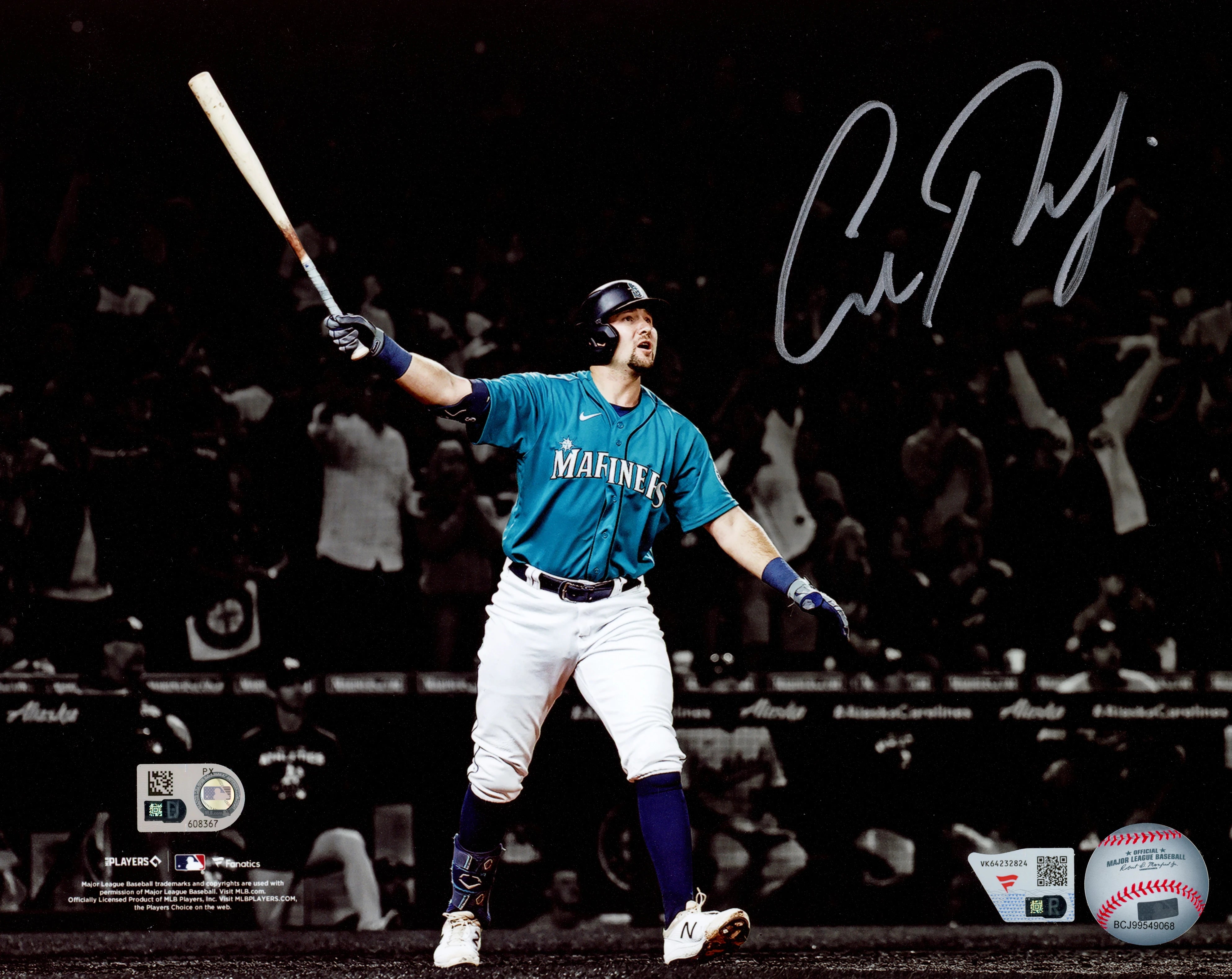 Cal Raleigh Autographed 8x10 Seattle Mariners Walk-Off Home Run Photo Fanatics MLB Holo