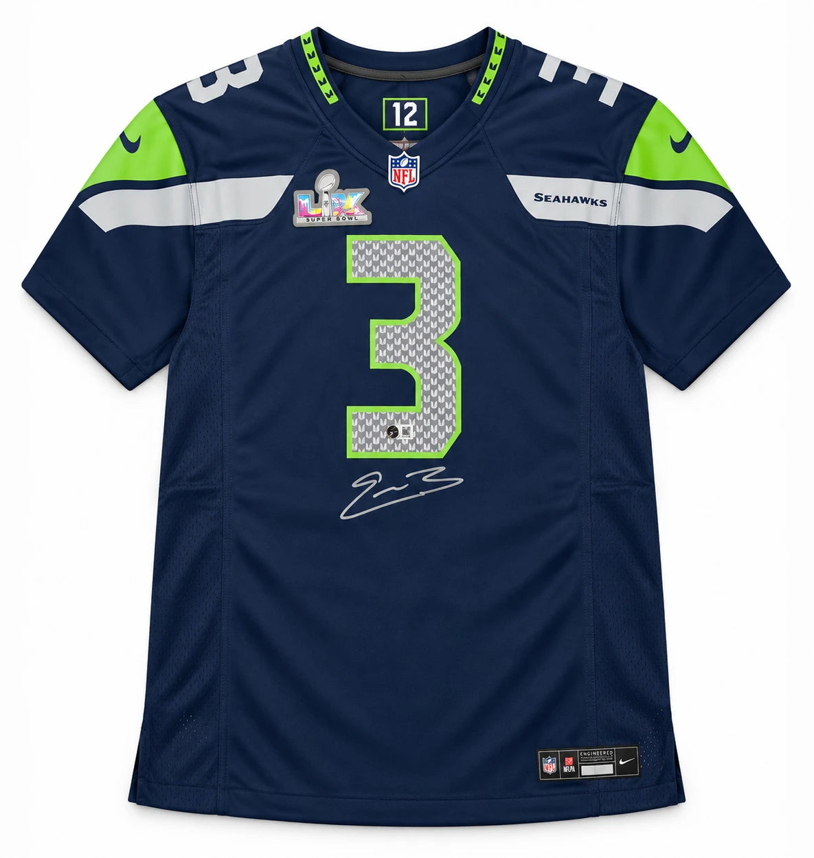 Nick Emmanwori Autographed Seattle Seahawks Nike Jersey | Super Bowl LX Patch | Beckett Witnessed