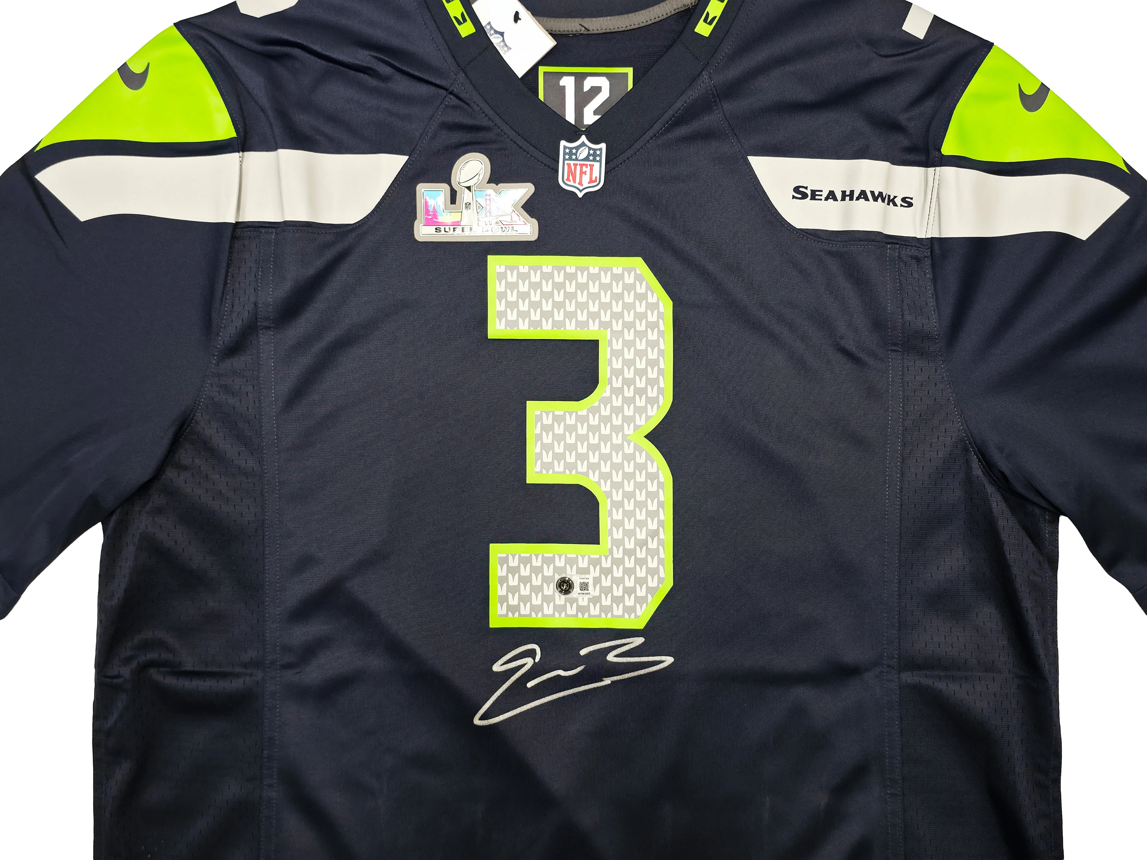Nick Emmanwori Autographed Seattle Seahawks Nike Jersey | Super Bowl LX Patch | Beckett Witnessed