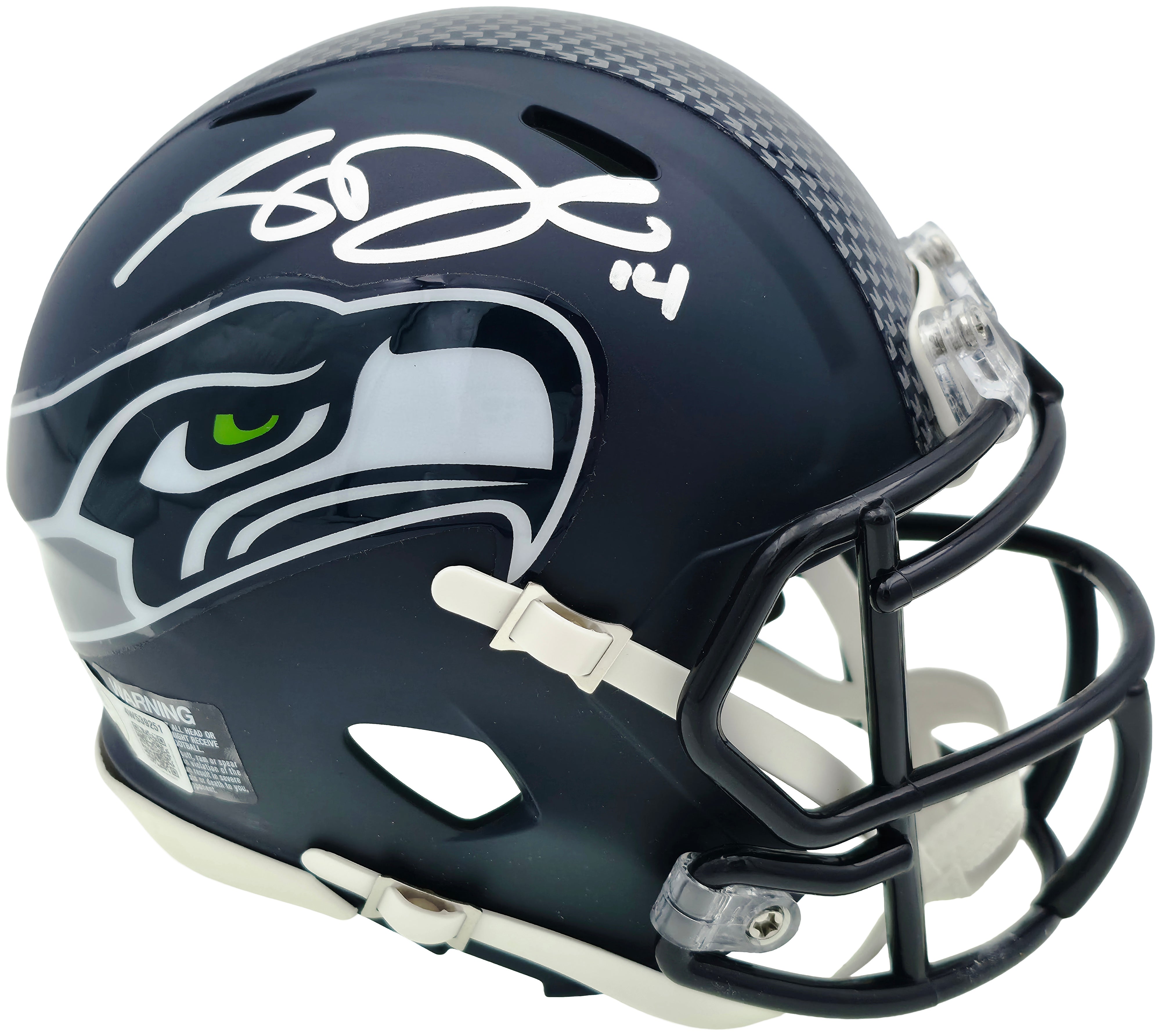 Sam Darnold Signed Seattle Seahawks Blue Speed Mini Helmet – Beckett BAS Witness!