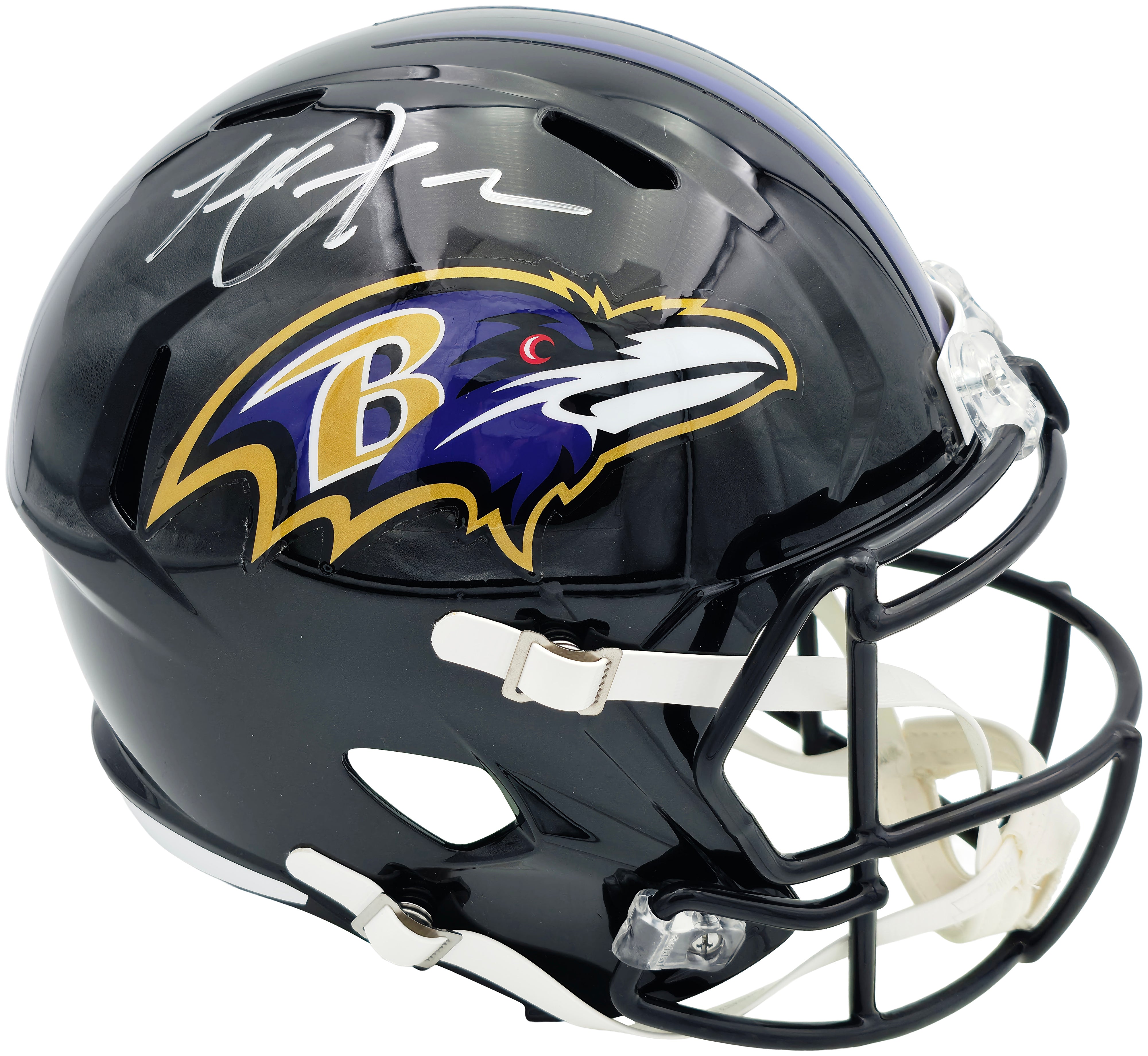 Terrell Suggs Signed Baltimore Ravens Black Speed Replica Full Size Helmet – Beckett BAS Witness
