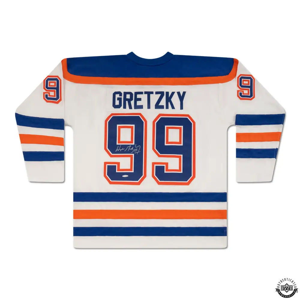 Wayne Gretzky Autographed Mitchell & Ness Oilers 1986-87 White Throwback Jersey UDA Authenticated