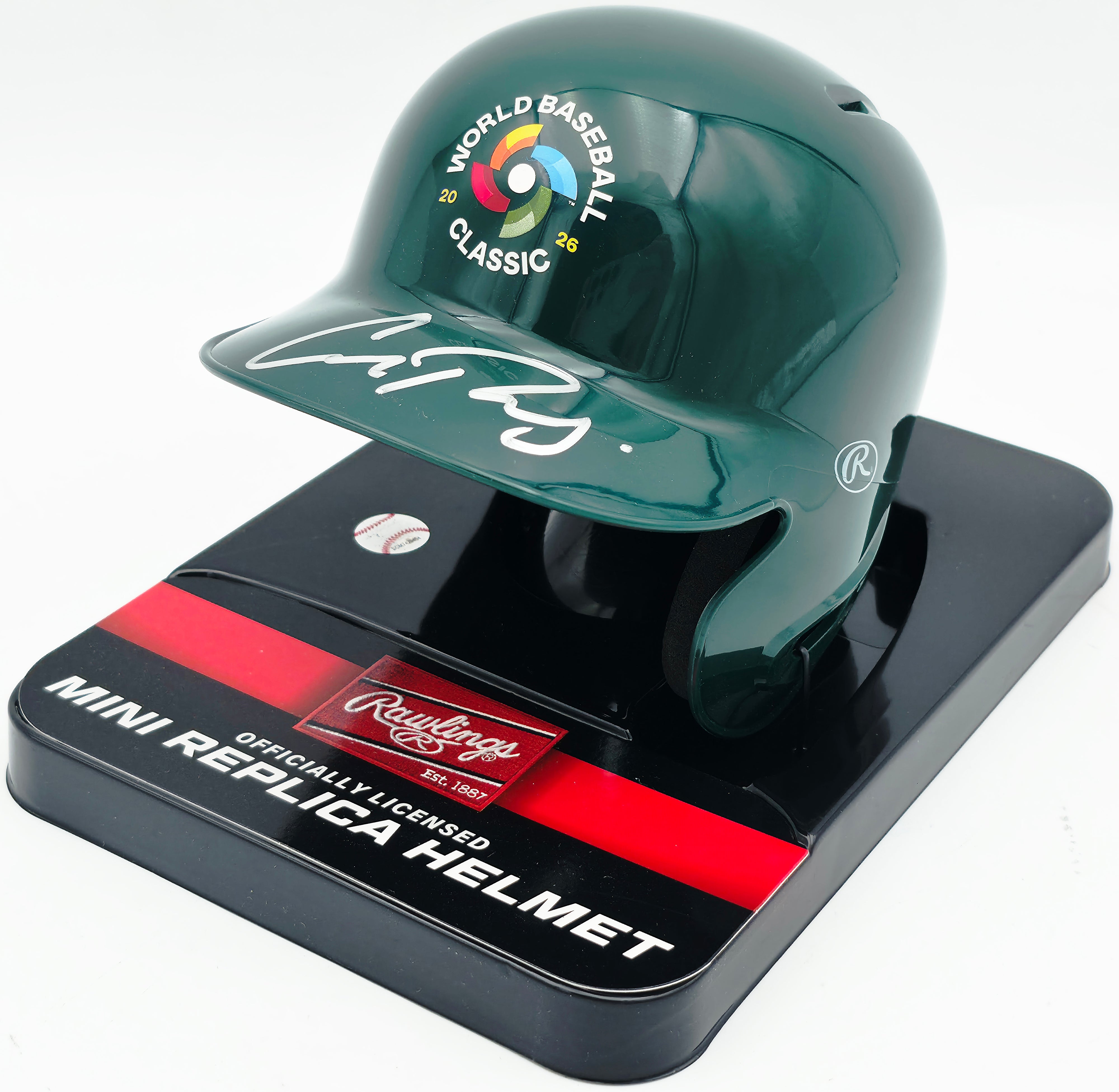Cal Raleigh Autographed Team USA Green 2026 WBC Logo Mini Batting Helmet Fanatics & MLB Holo