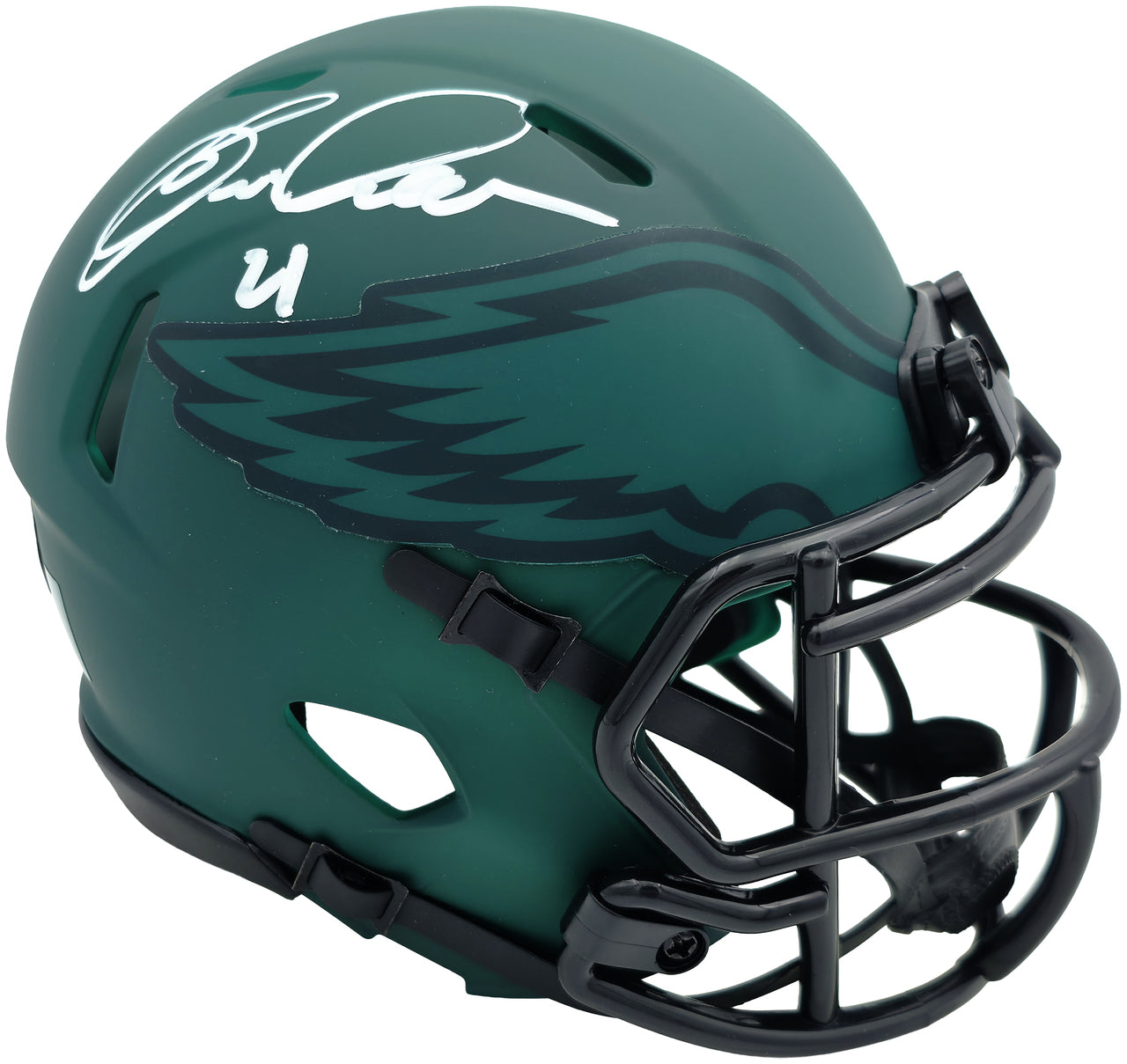 Eric Allen Autographed Philadelphia Eagles Rave Green Speed Mini Helmet Beckett BAS QR