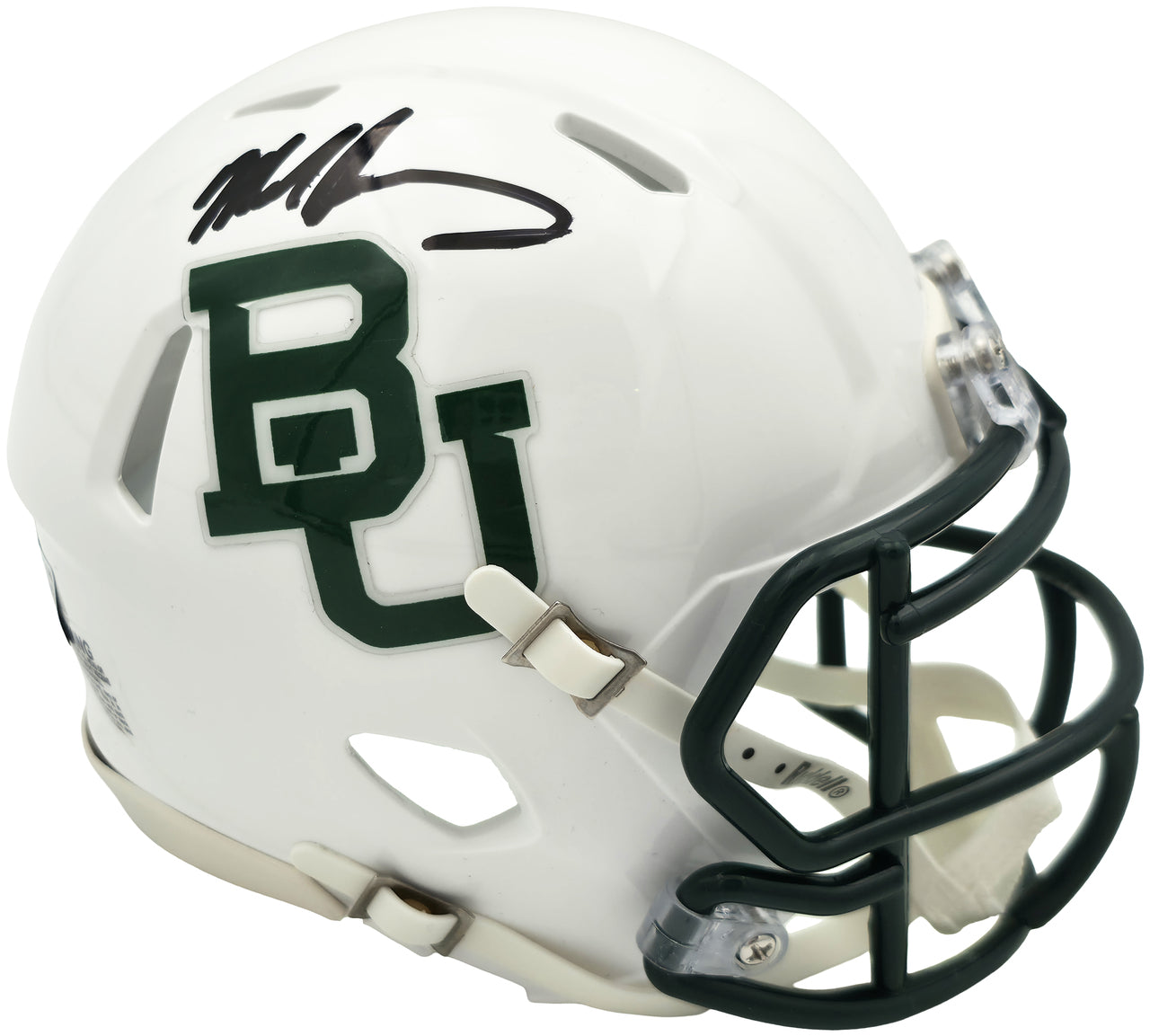 Mike Singletary Autographed Baylor Bears White Speed Mini Helmet Beckett BAS Witness