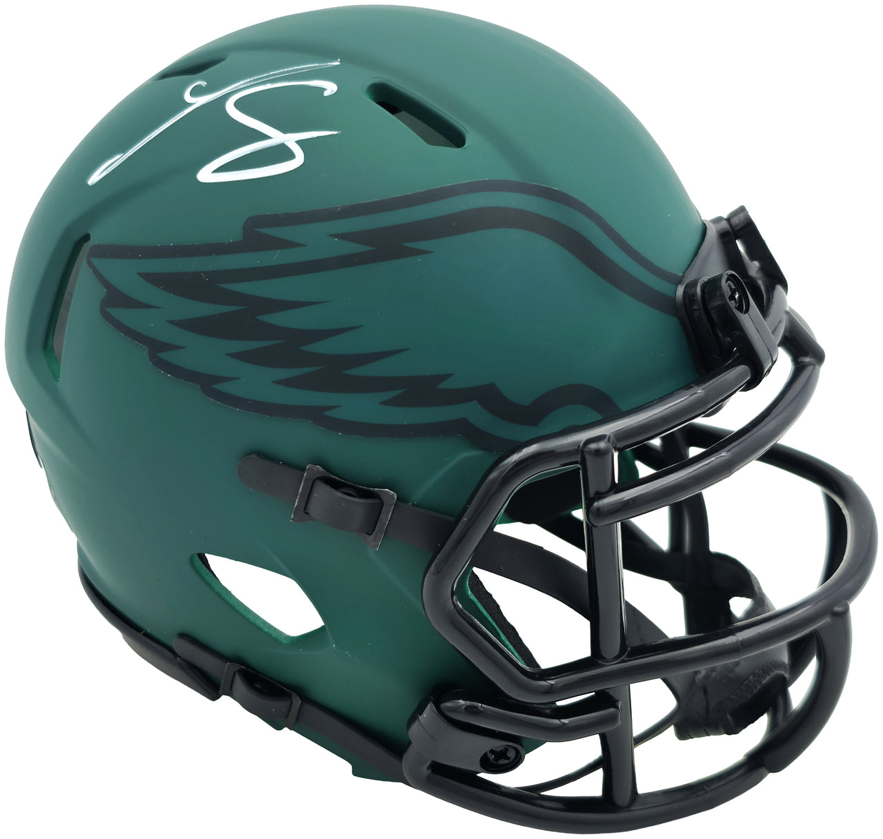 LeSean McCoy Autographed Philadelphia Eagles Rave Green Speed Mini Helmet Beckett BAS Witness
