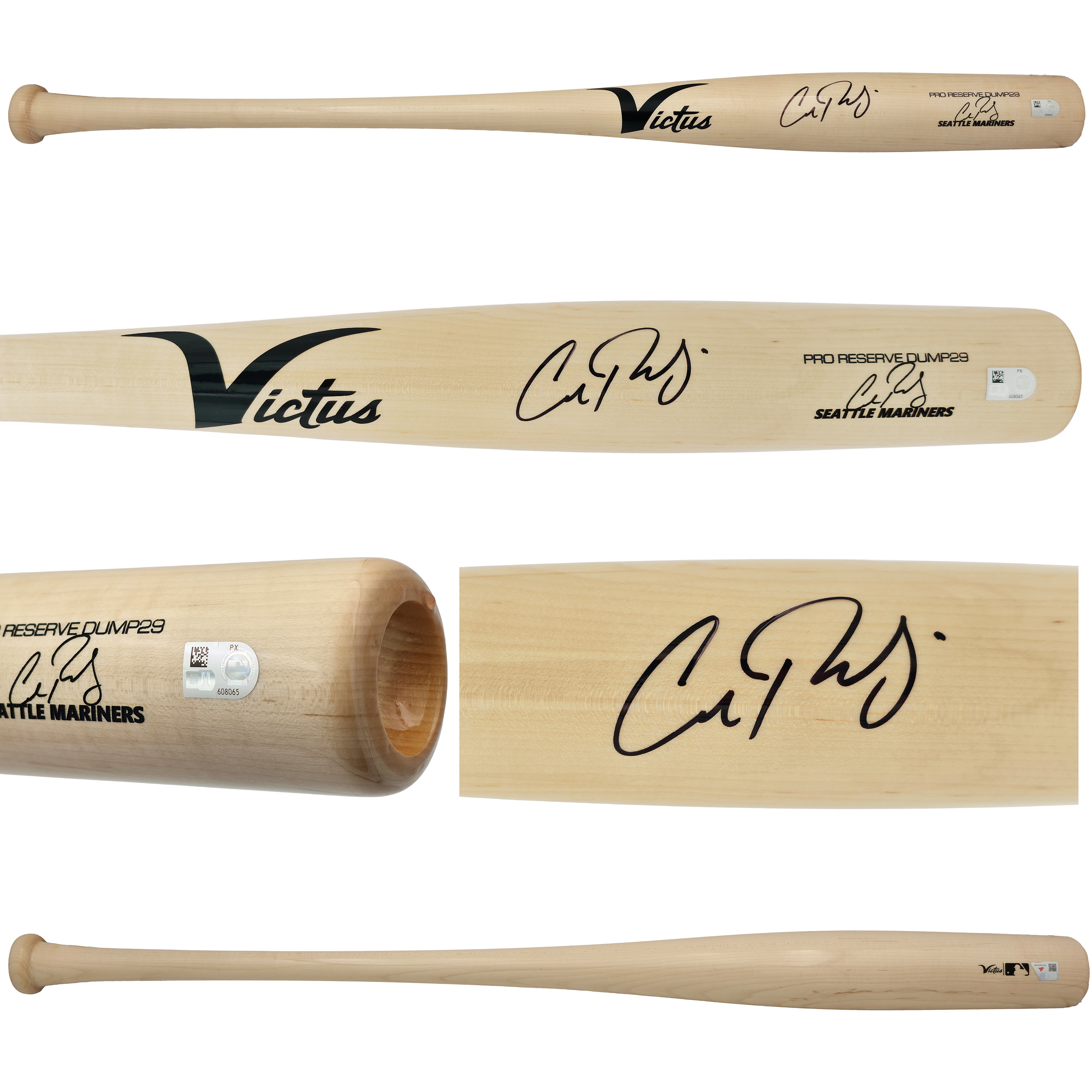 Cal Raleigh Signed Blonde Victus Torpedo Bat Seattle Mariners Fanatics & MLB Authenticated