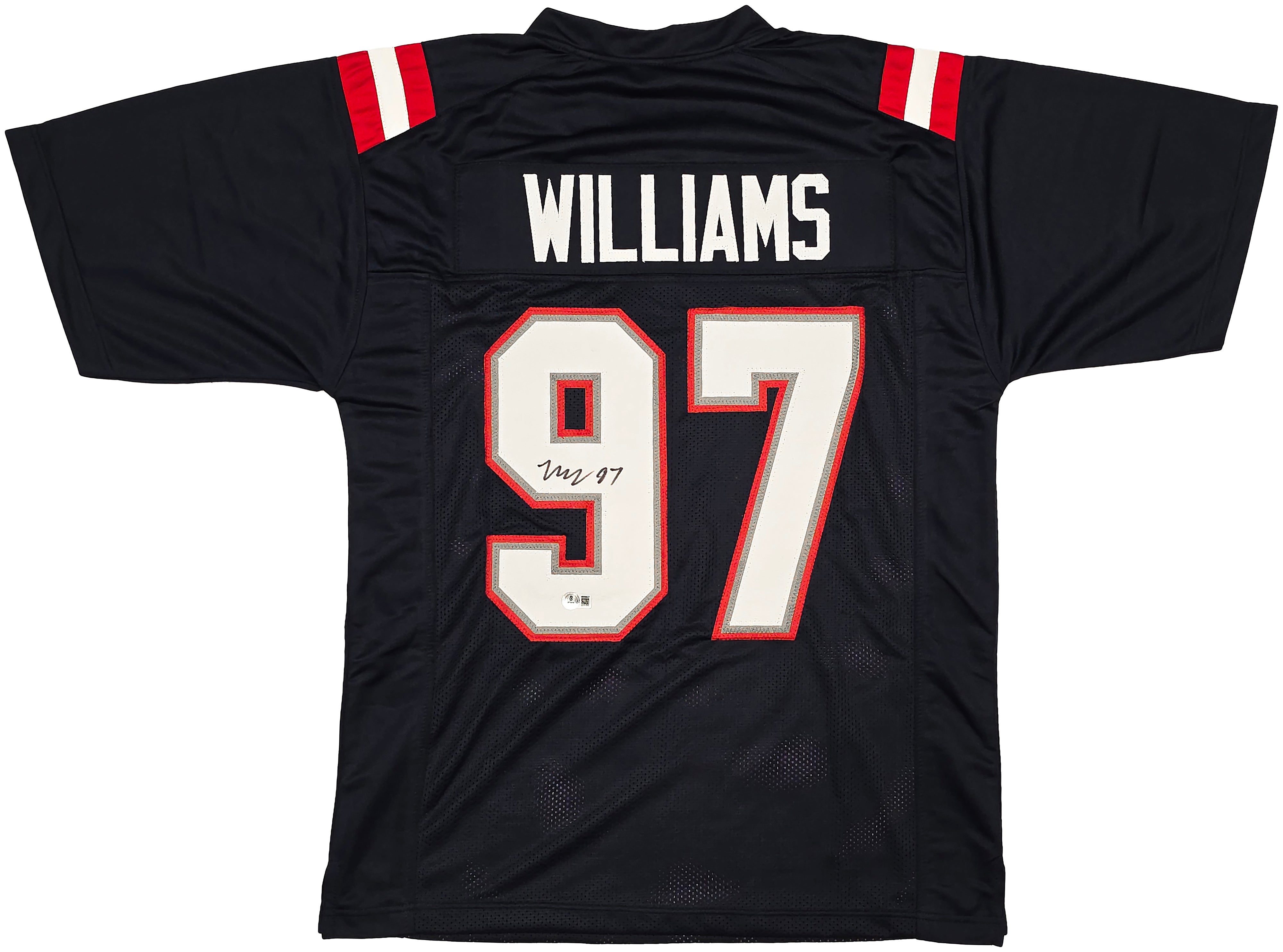 Milton Williams Autographed New England Patriots Blue Jersey BAS Witness Authenticated