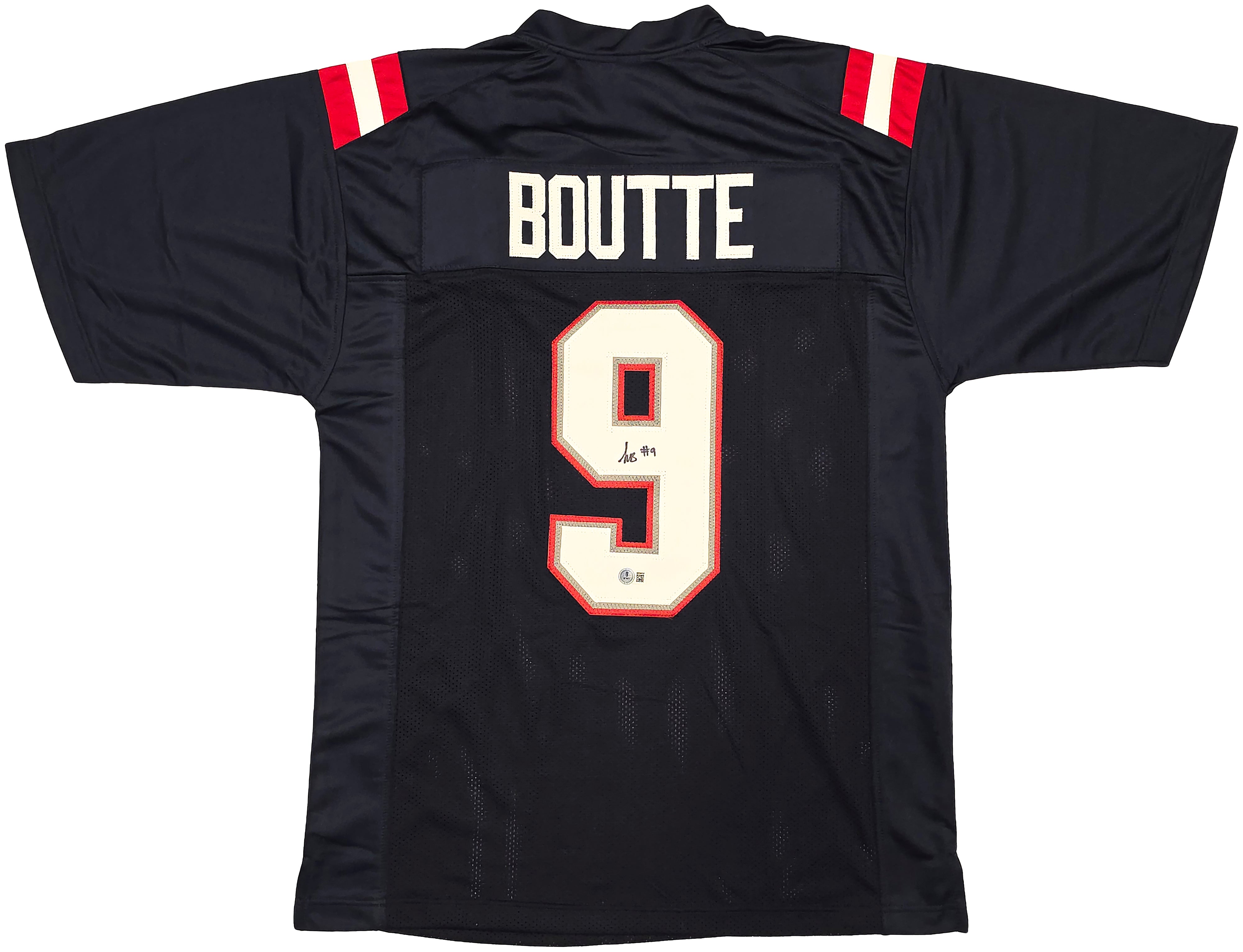 Kayshon Boutte Autographed New England Patriots Blue Jersey BAS Witness Authenticated