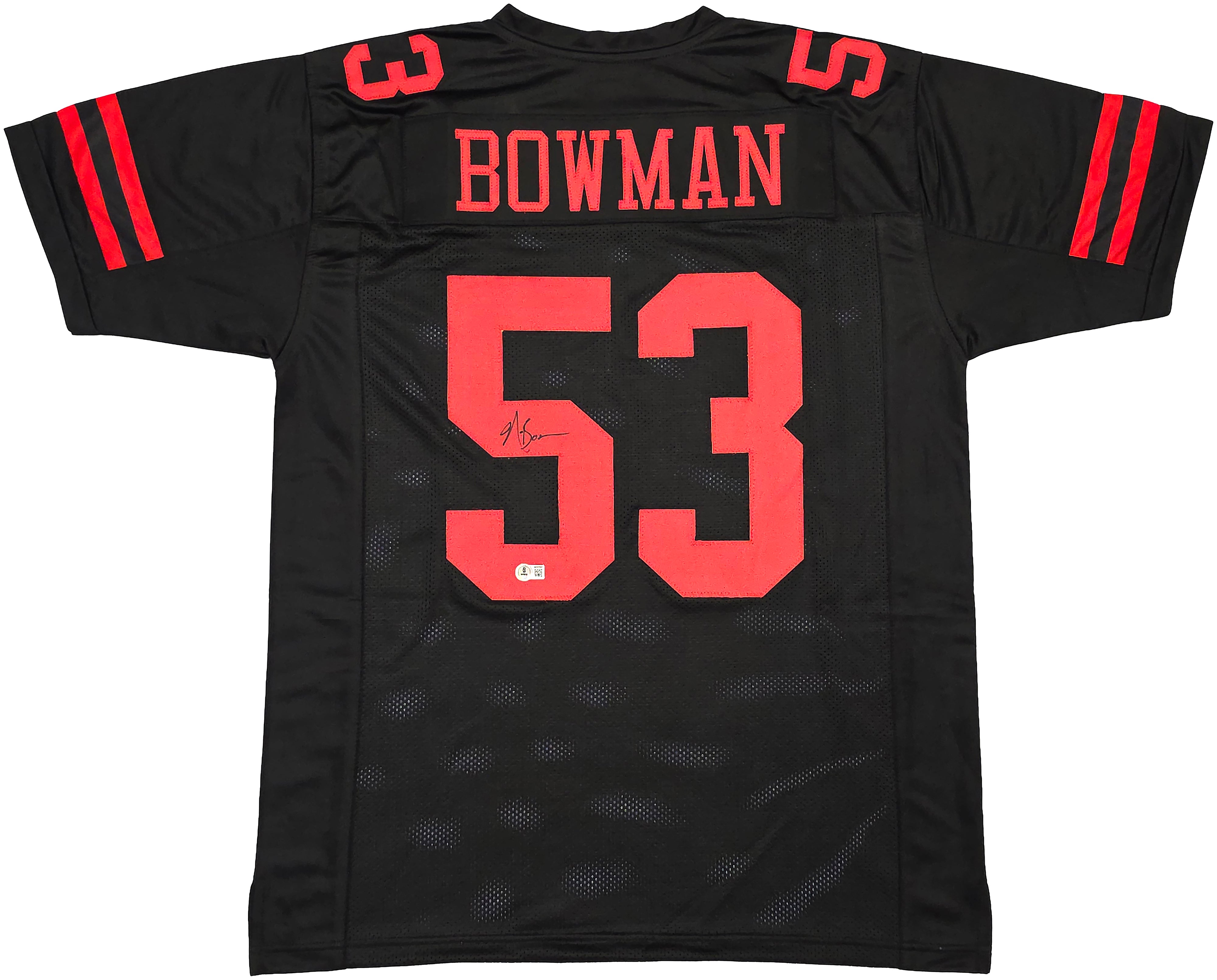 NaVorro Bowman Signed San Francisco 49ers Black Jersey BAS Witness Authenticated
