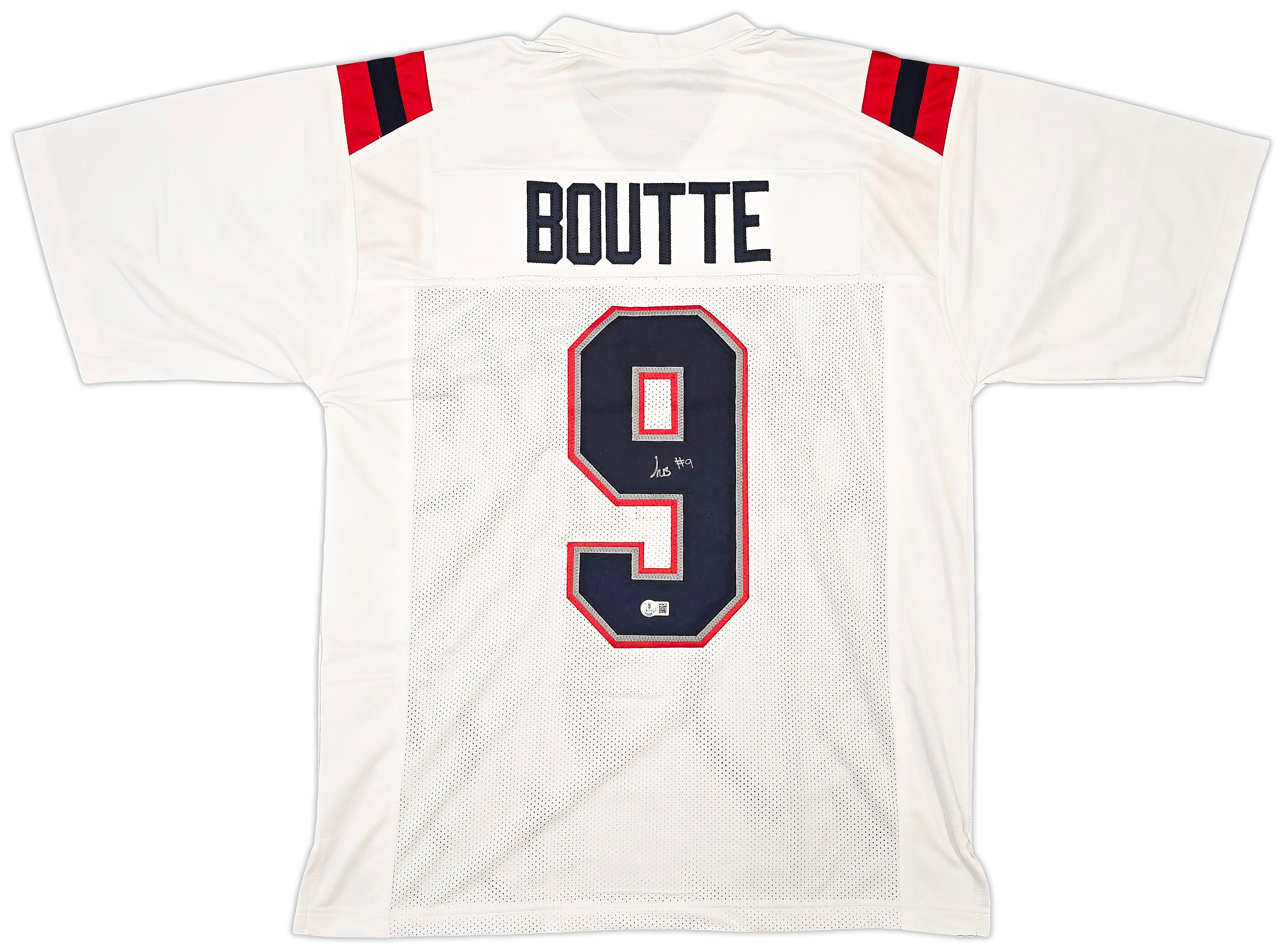Kayshon Boutte Autographed New England Patriots White Jersey BAS Witness Authenticated