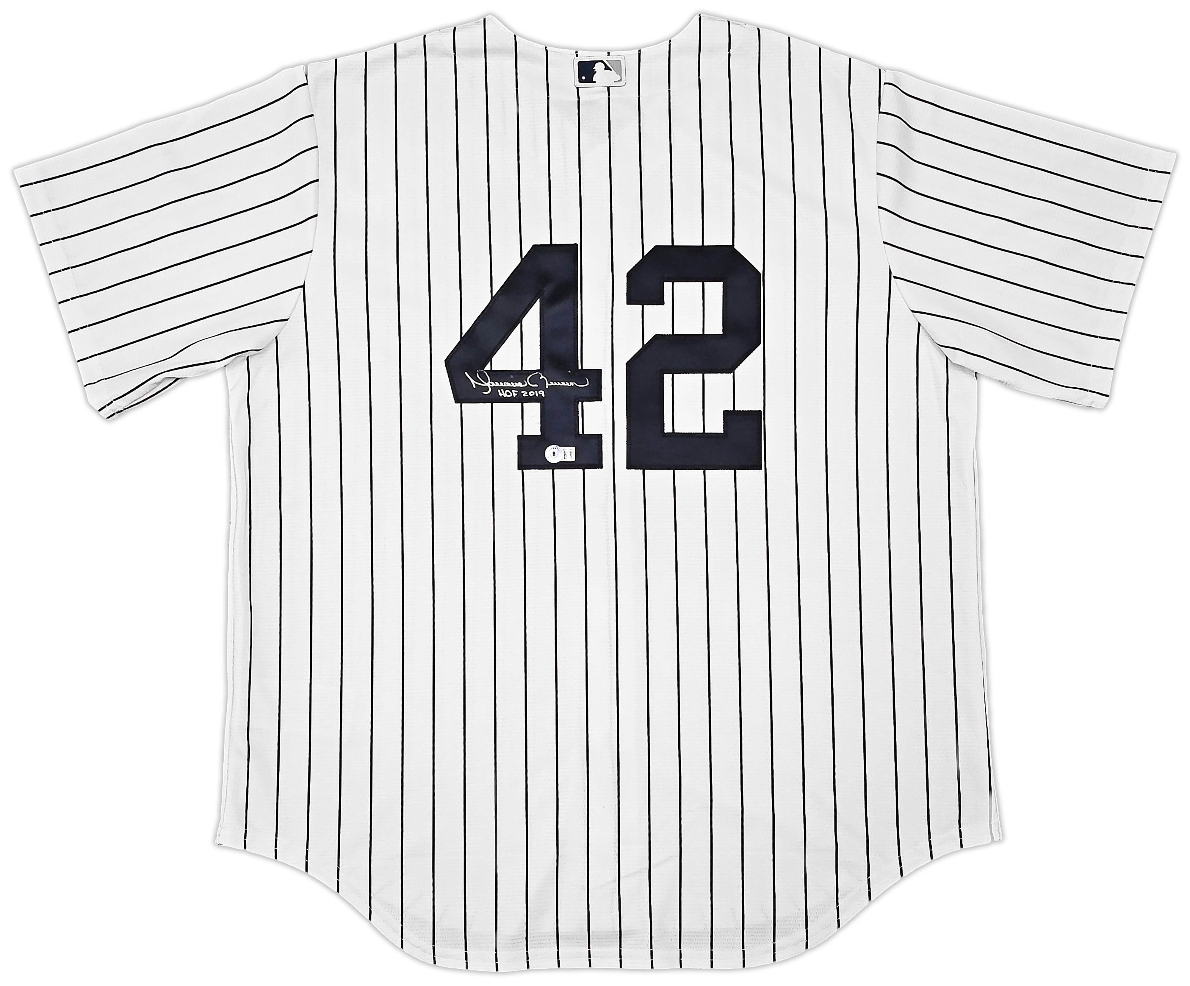 Mariano Rivera Signed Yankees White Pinstripe Nike Jersey "HOF 2019" BAS QR Authenticated XL