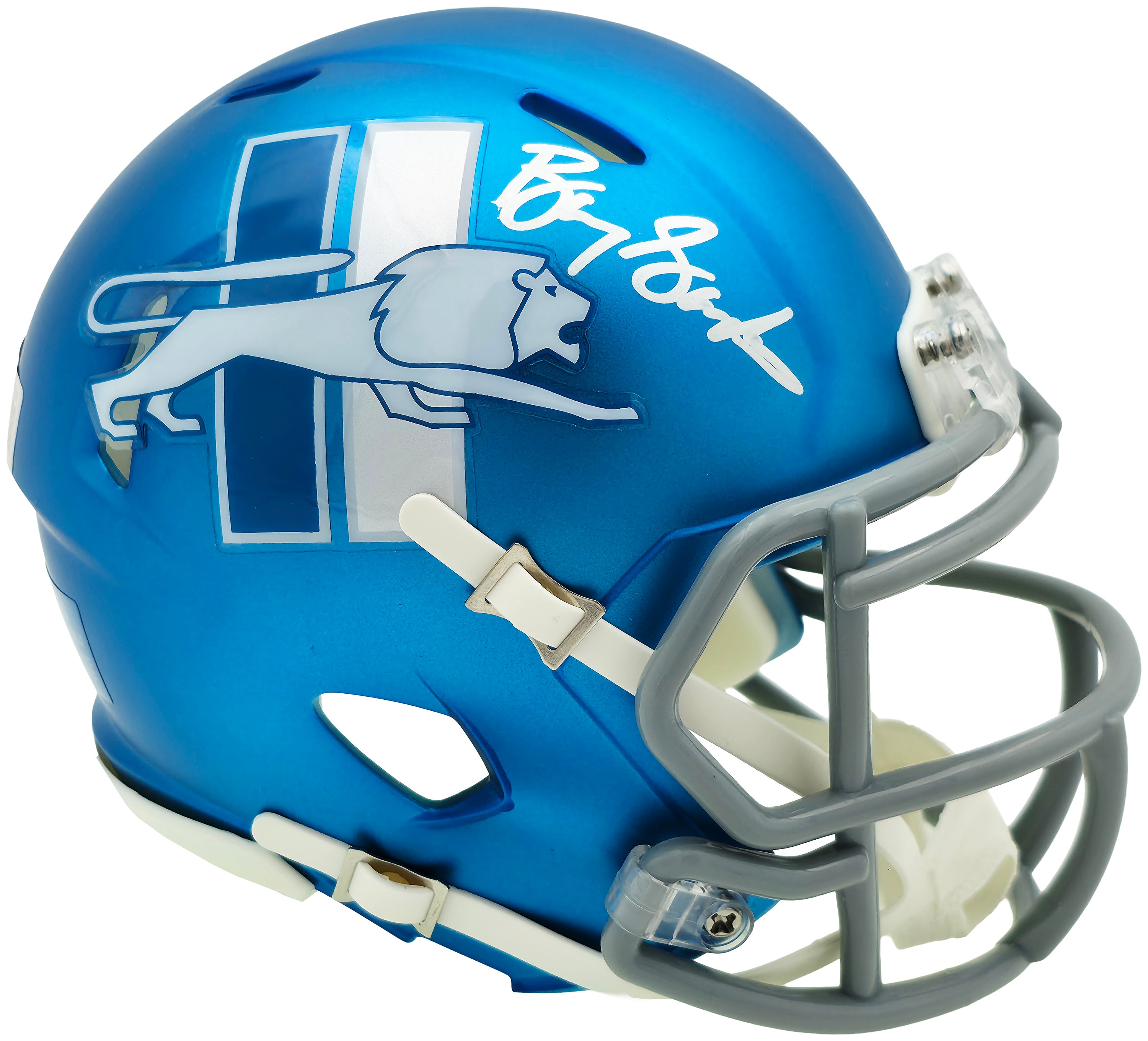 Barry Sanders Signed Detroit Lions 2023 Alternate Blue Speed Mini Helmet – Beckett BAS Authenticated