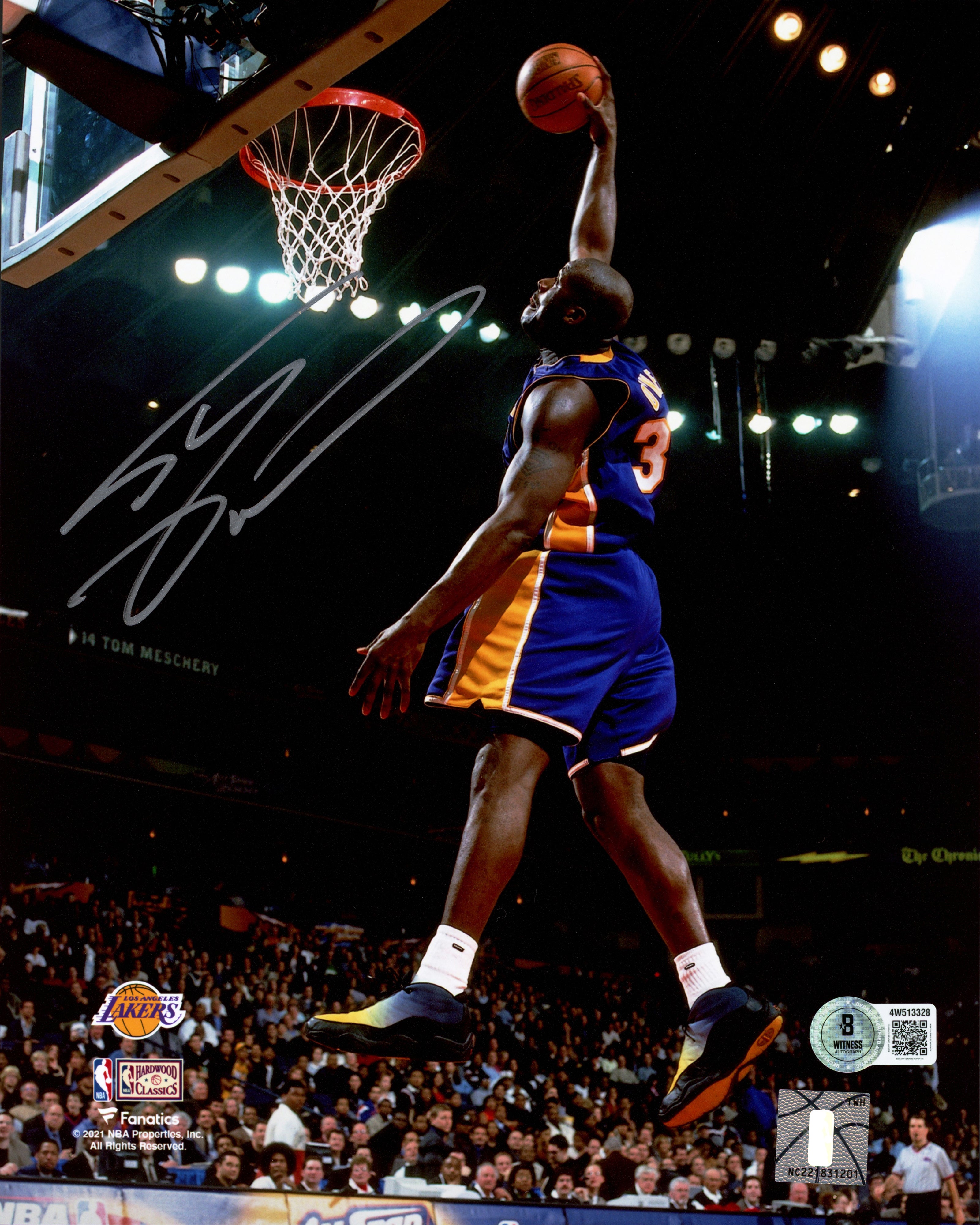 Shaquille O'Neal Signed Los Angeles Lakers 8x10 Photo BAS Witness Authenticated!