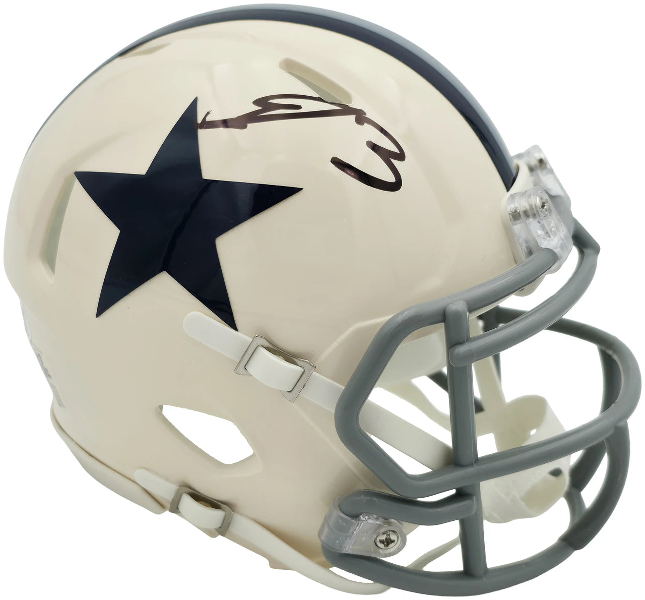 George Pickens Signed Cowboys Cream Retro Speed Mini Helmet JSA Witness Auth