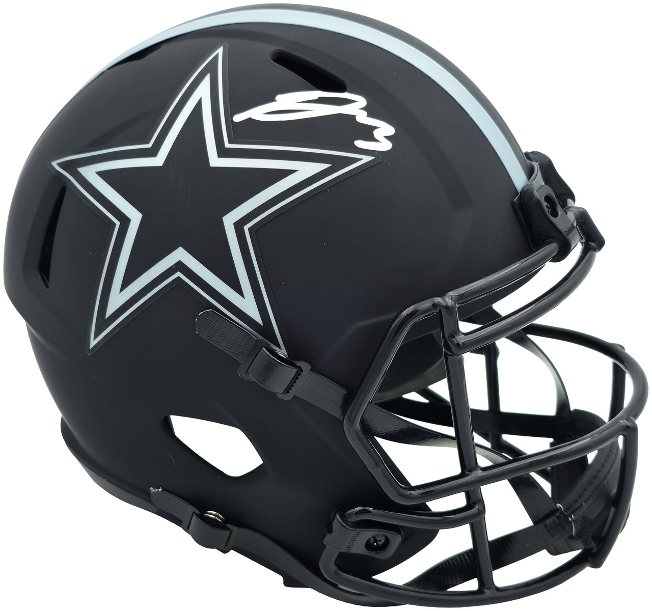 George Pickens Signed Cowboys Eclipse Black Speed Replica Helmet JSA Witness