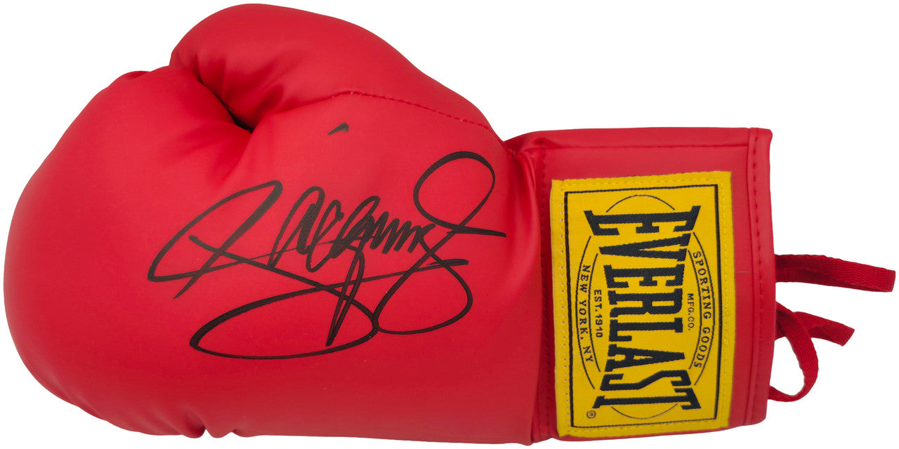 Manny Pacquiao Signed Red Everlast Left Hand Boxing Glove BAS Witness Auth
