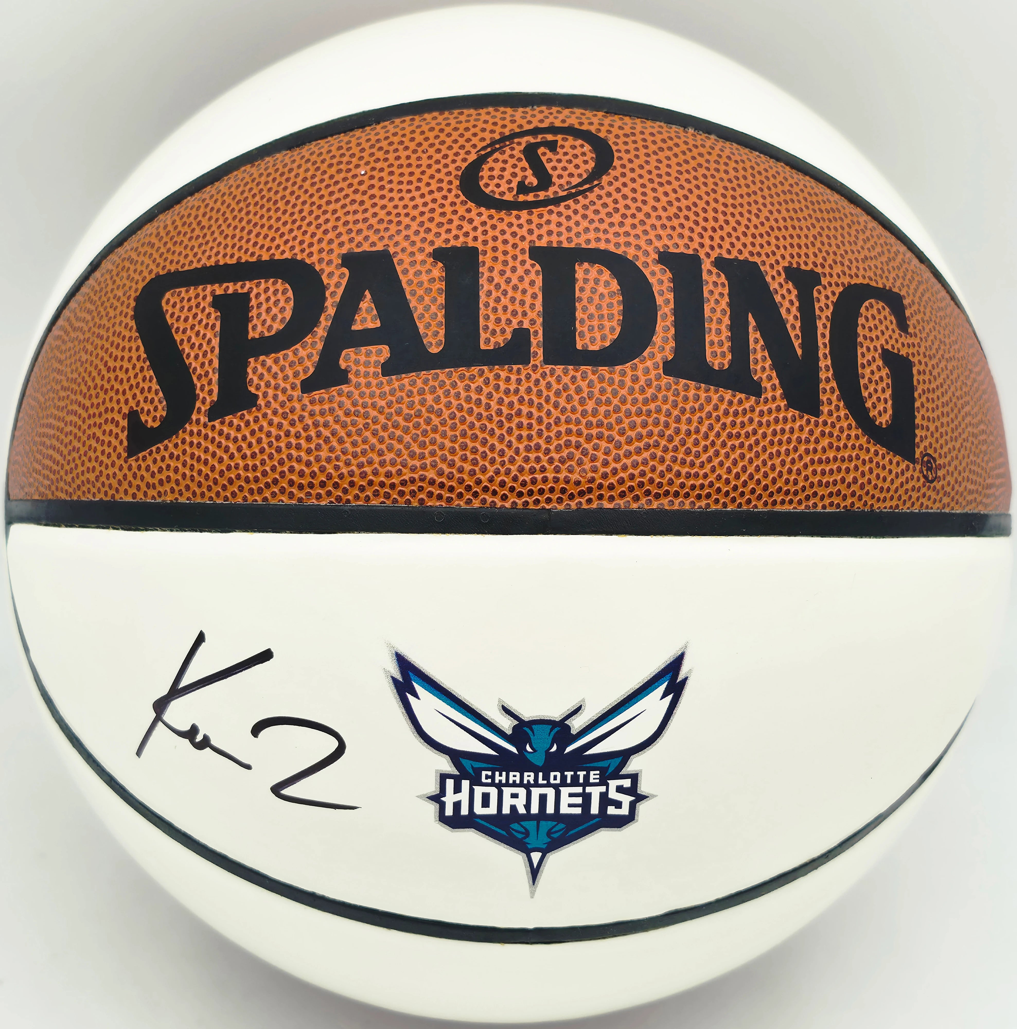 Kon Knueppel Autographed Official Spalding Charlotte Hornets White Logo Basketball Fanatics Holo
