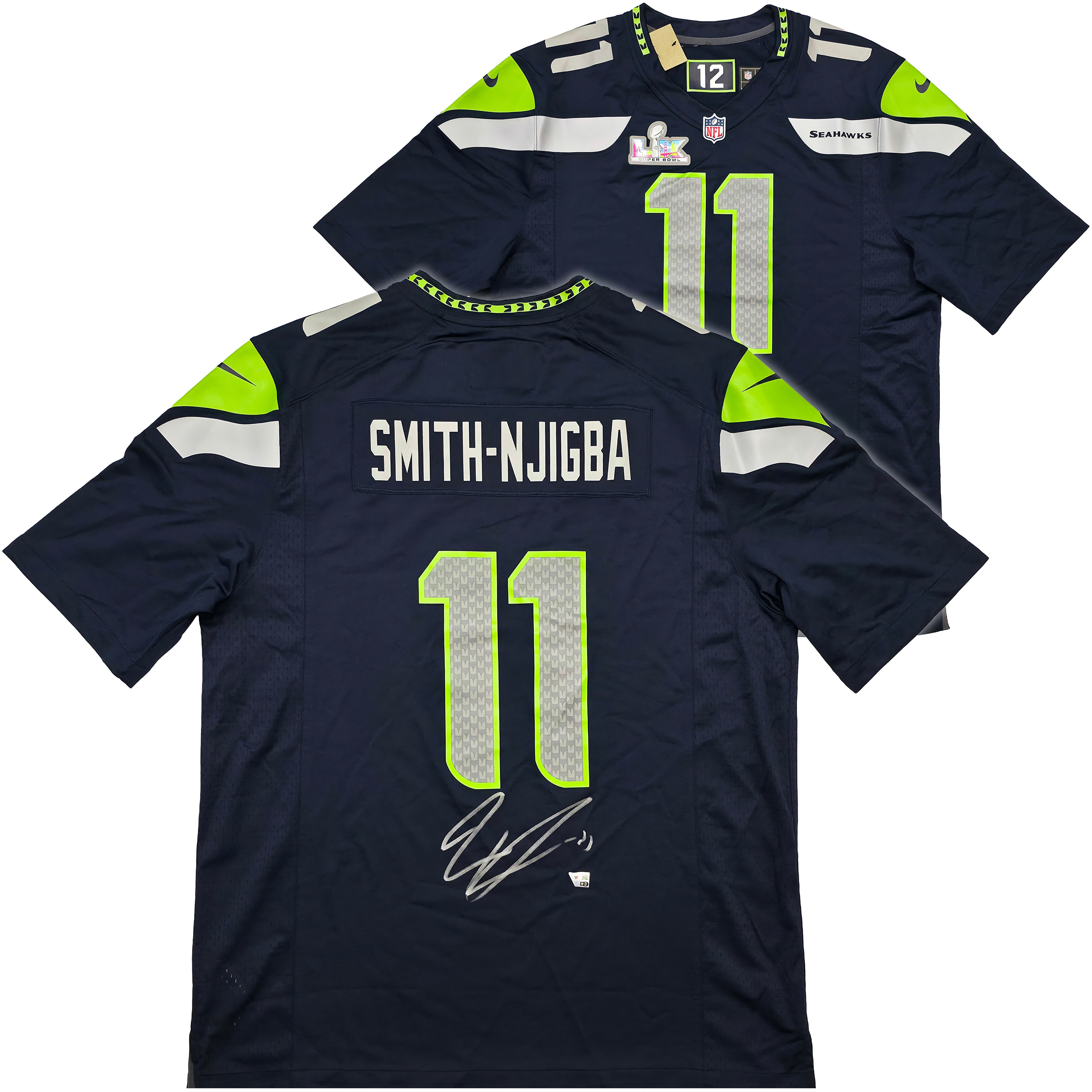 Jaxon Smith-Njigba Signed Seahawks Blue Nike Jersey Fanatics Authenticated