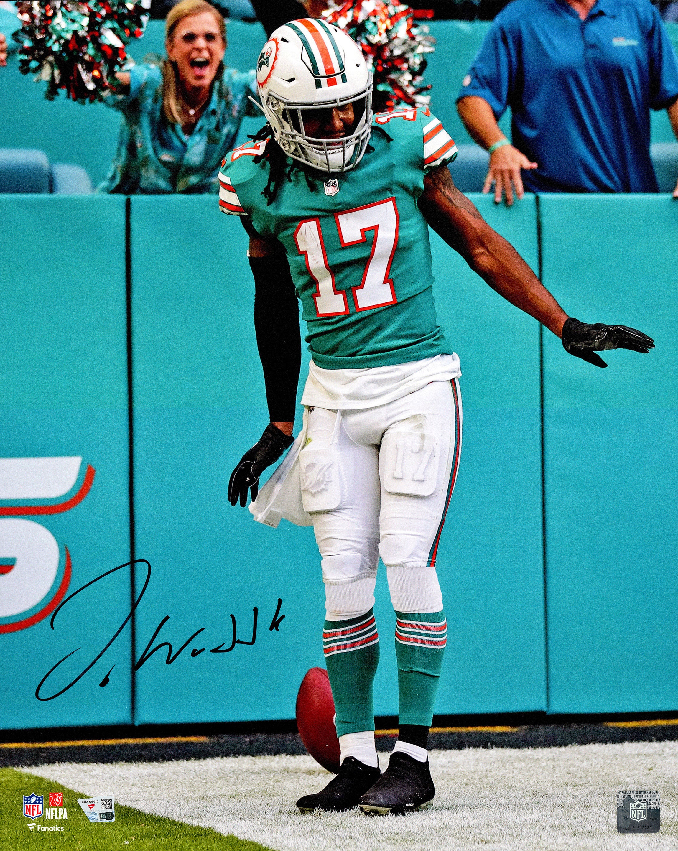 Jaylen Waddle Autographed 16x20 Photo Miami Dolphins Fanatics Holo Stock #262981