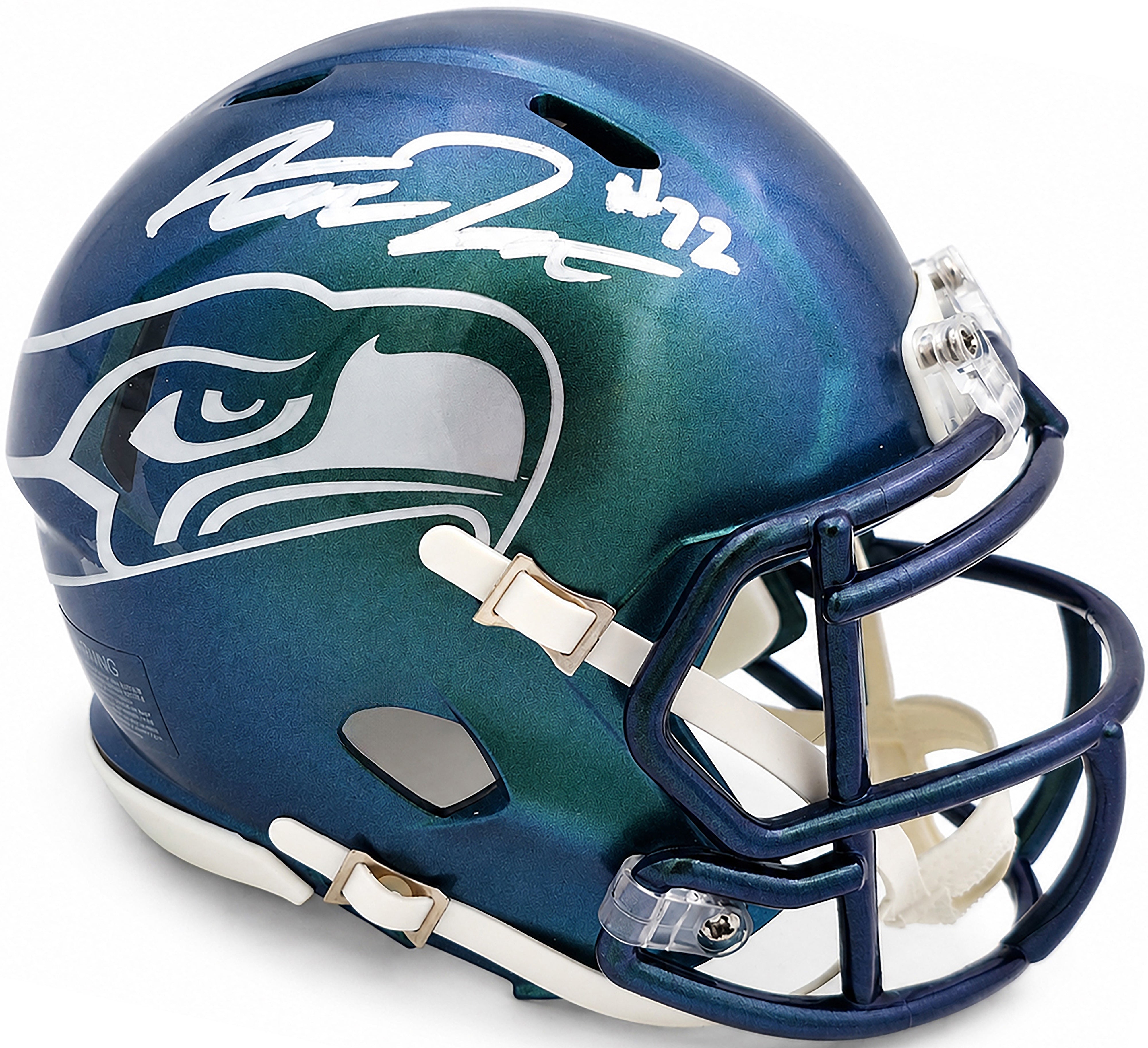 Abraham Abe Lucas Autographed Seattle Seahawks Rivalries Speed Mini Helmet MCS Holo Stock #263038