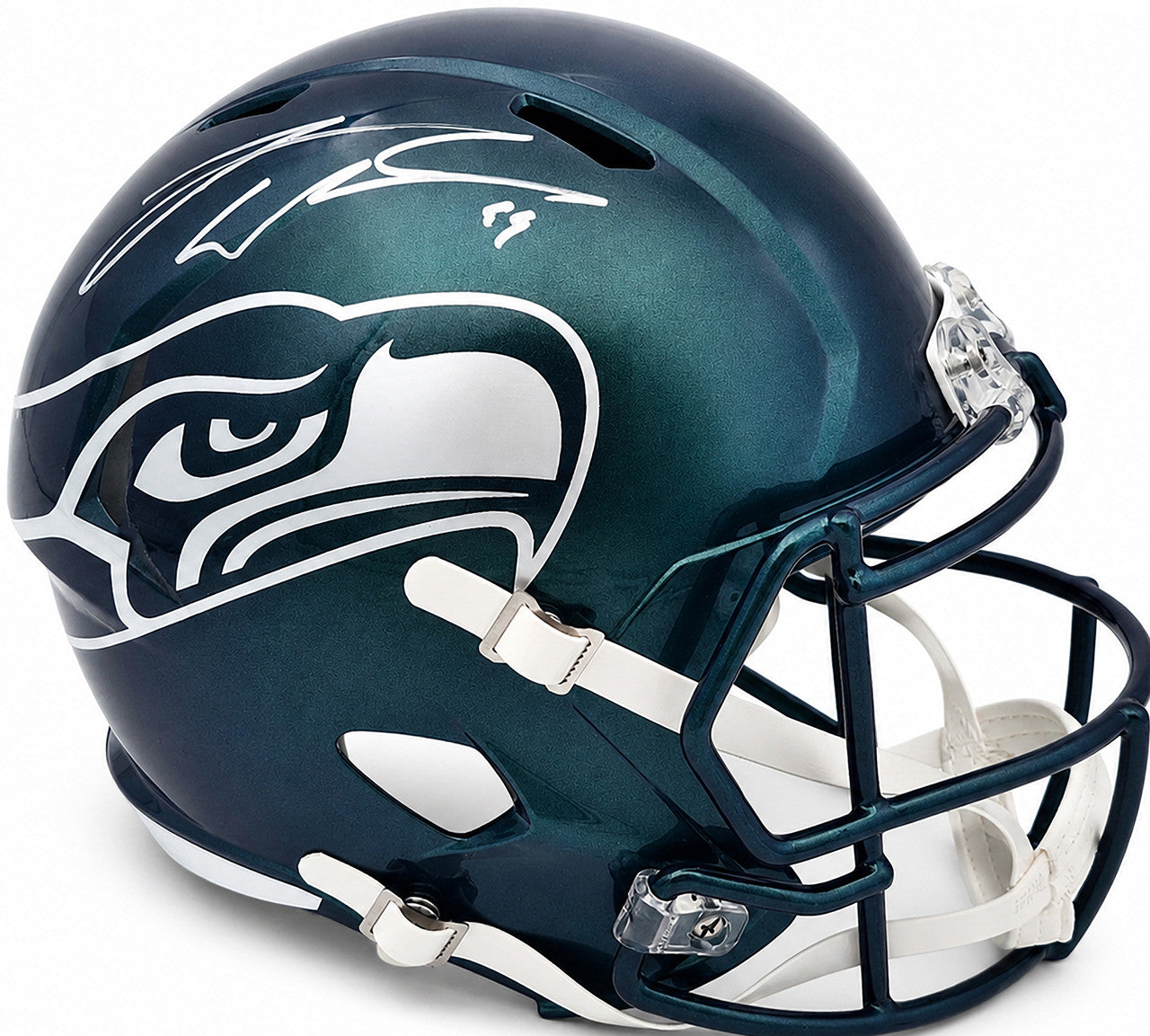 Leonard Williams Autographed Seattle Seahawks Full Size Rivalries Speed Helmet Beckett BAS Witness