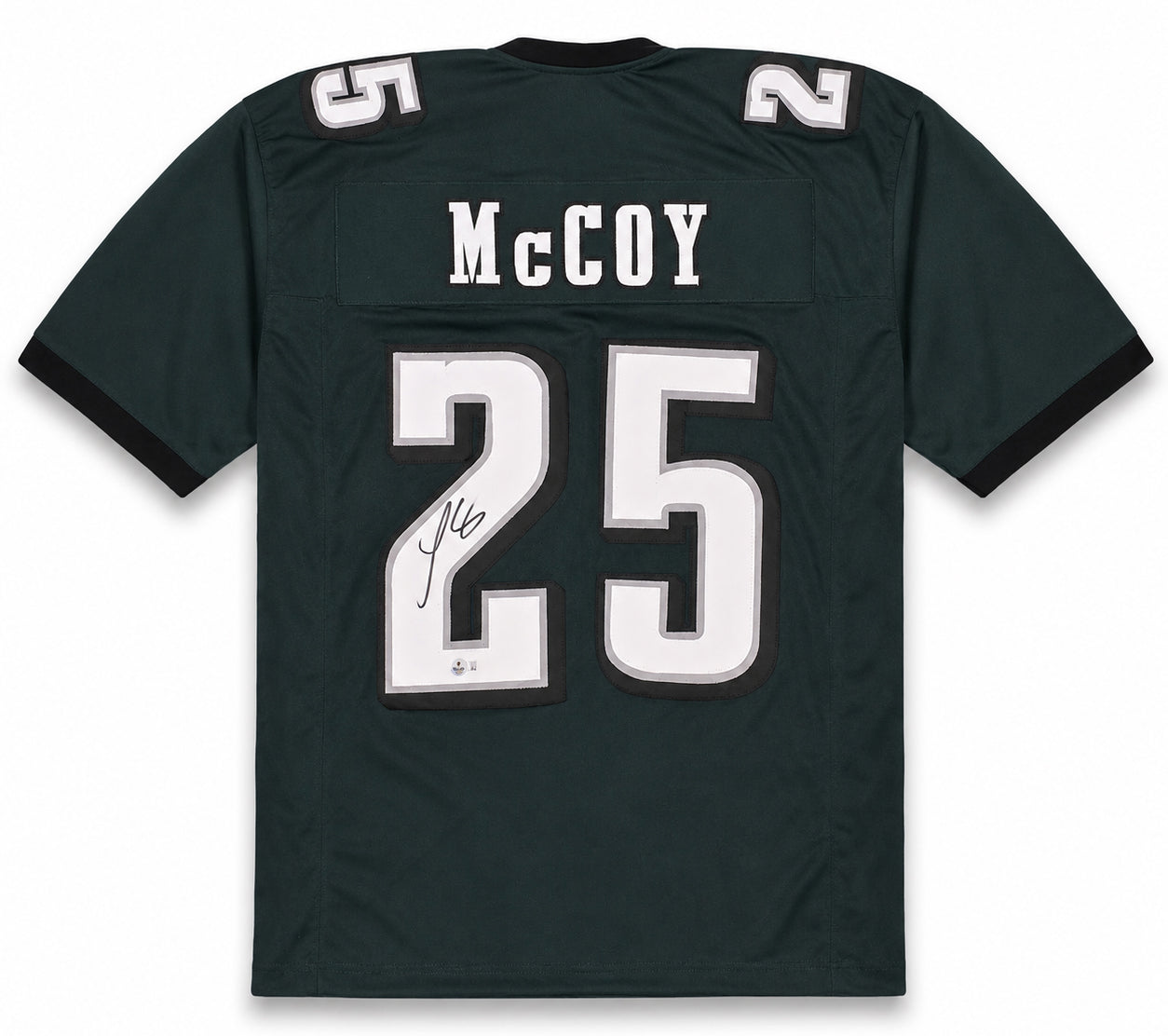LeSean McCoy Signed Eagles Green Jersey - Beckett (BAS) Witnessed