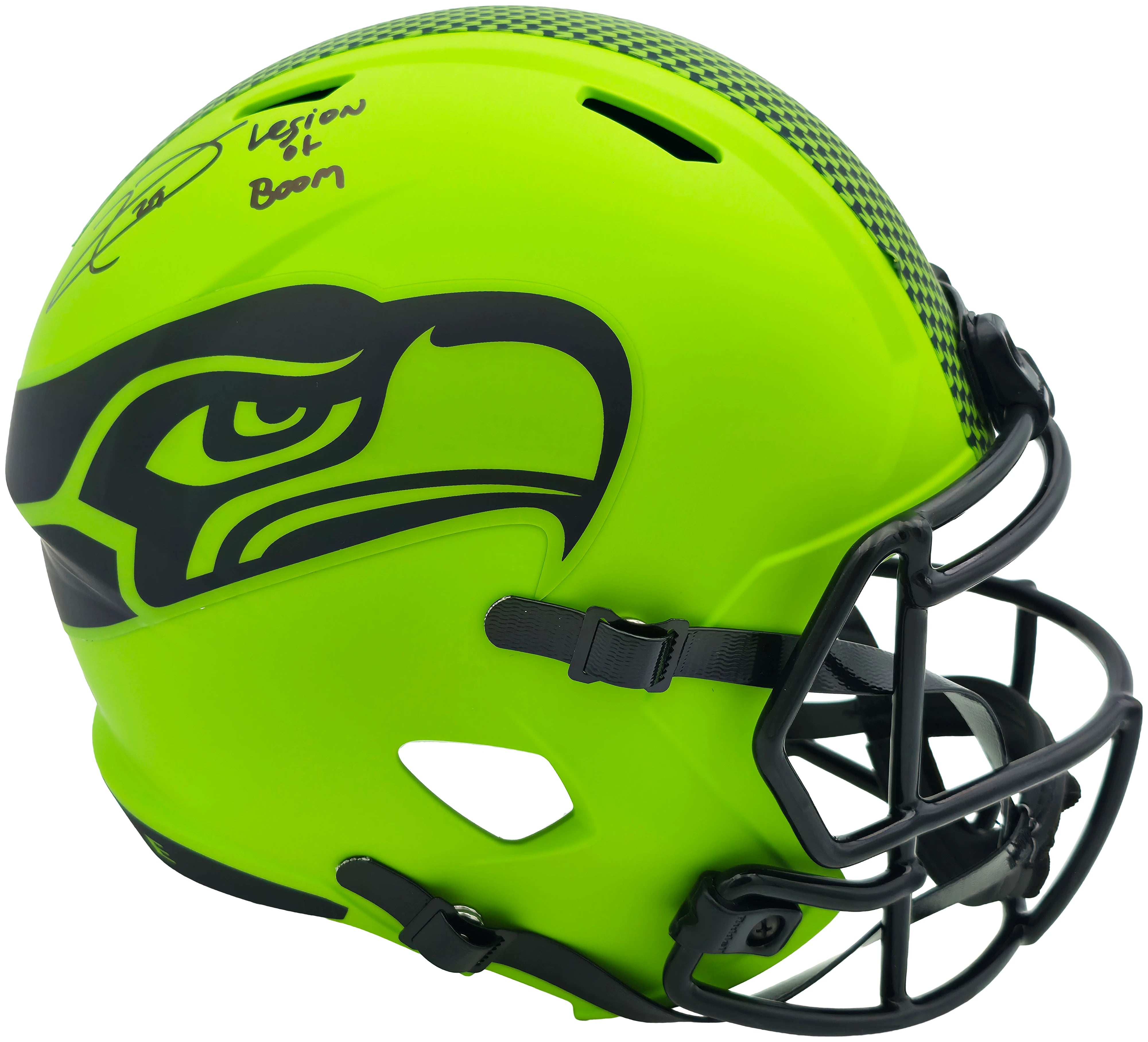Earl Thomas III Autographed Seattle Seahawks Rave Green Full Size Replica Speed Helmet "Legion of Boom" Beckett BAS Witness