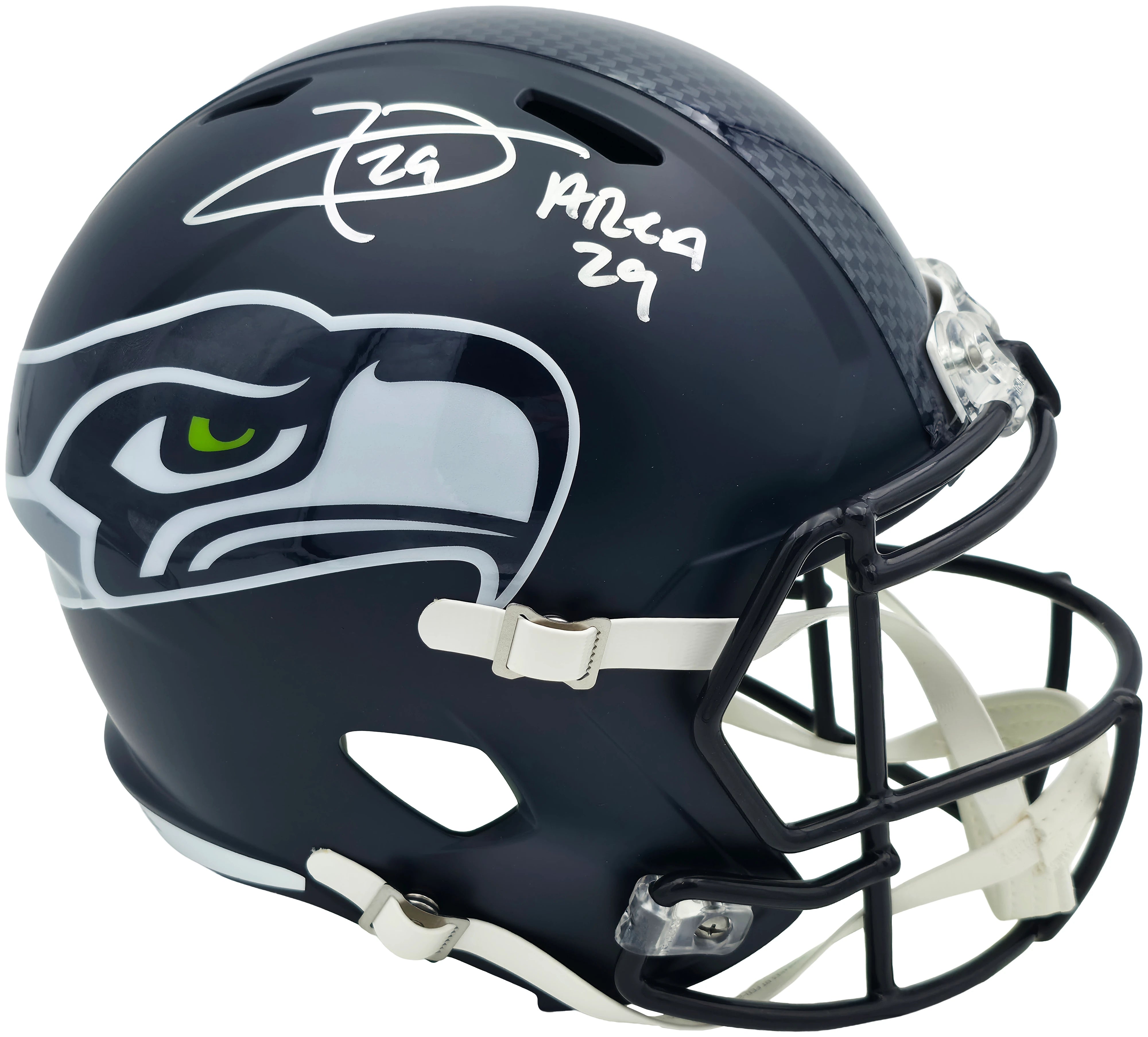Earl Thomas III Autographed Seattle Seahawks Blue Full Size Replica Speed Helmet "Area 29" Beckett BAS Witness
