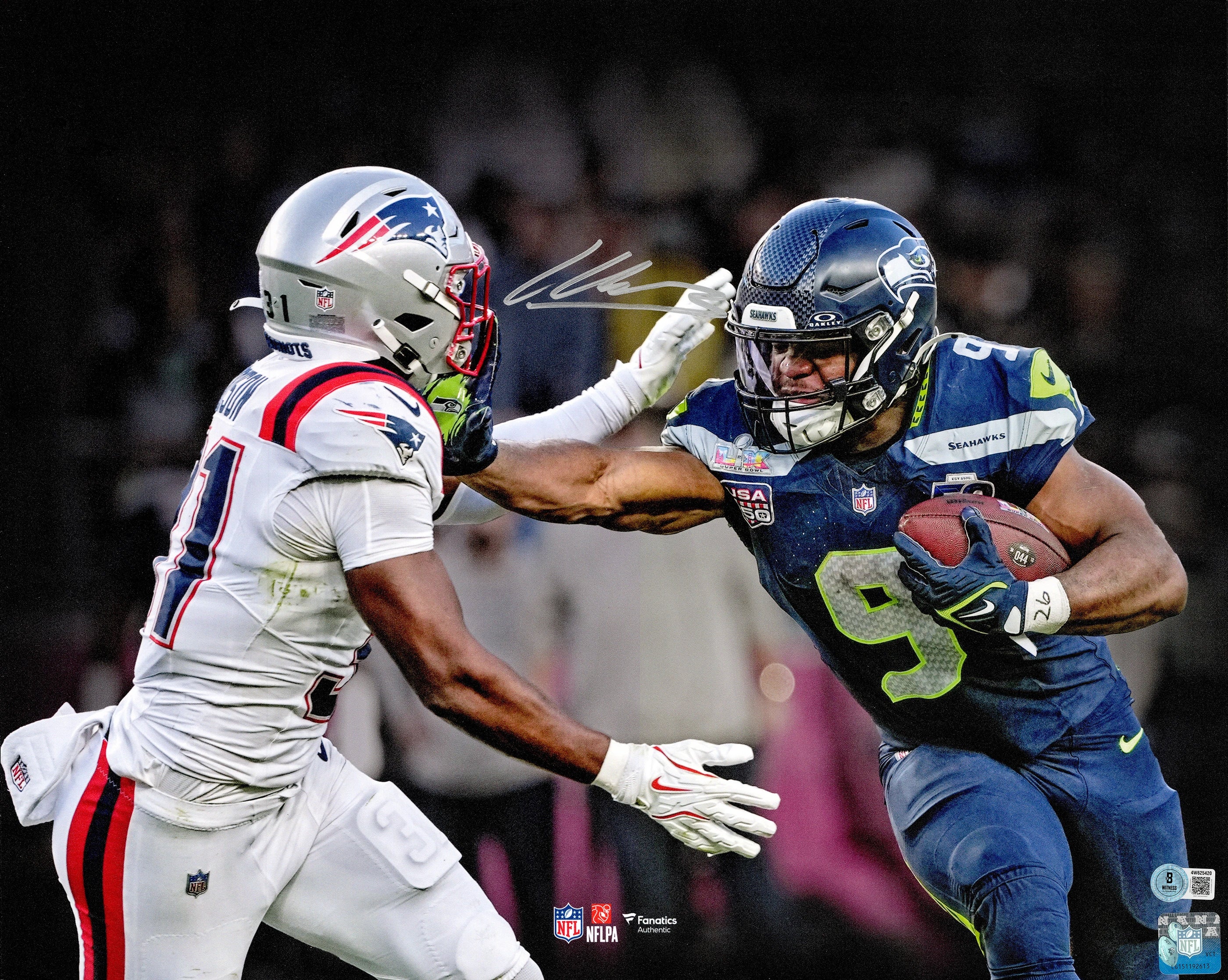 Kenneth Walker III Autographed 16x20 Photo Seattle Seahawks Beckett BAS Witness