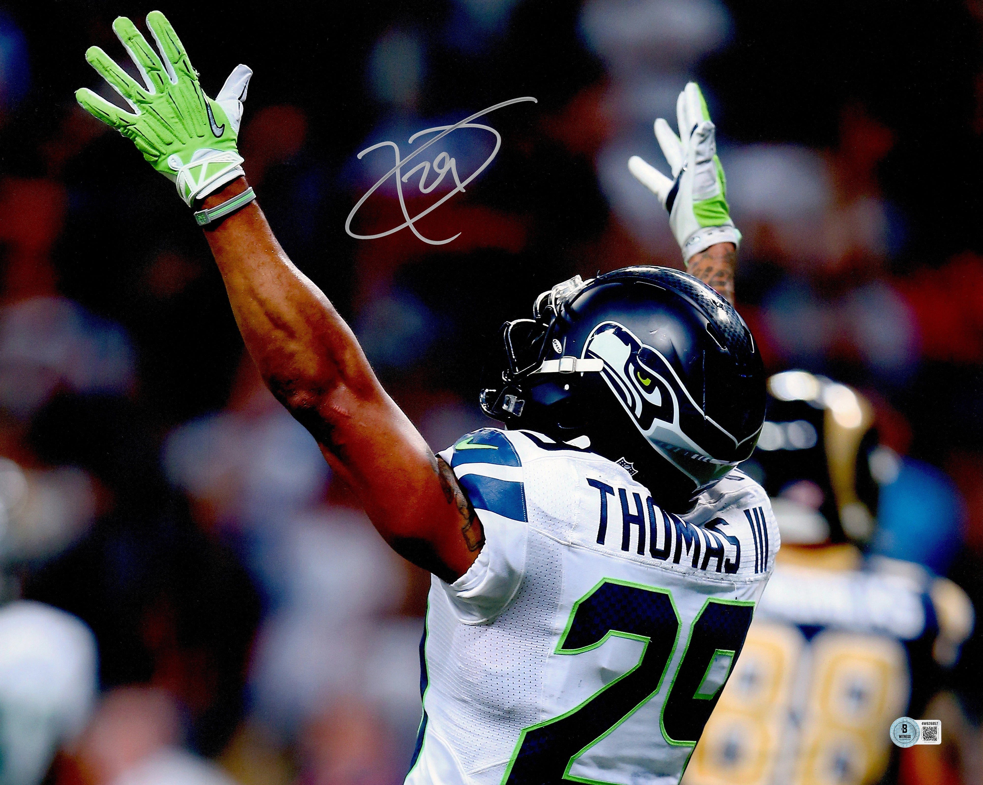 Earl Thomas III Autographed 16x20 Photo Seattle Seahawks Beckett BAS Witness
