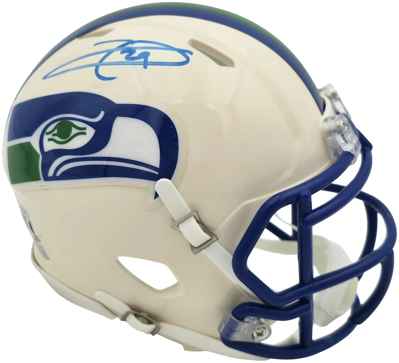 Earl Thomas III Autographed Seattle Seahawks Cream Retro Speed Mini Helmet Beckett BAS Witness