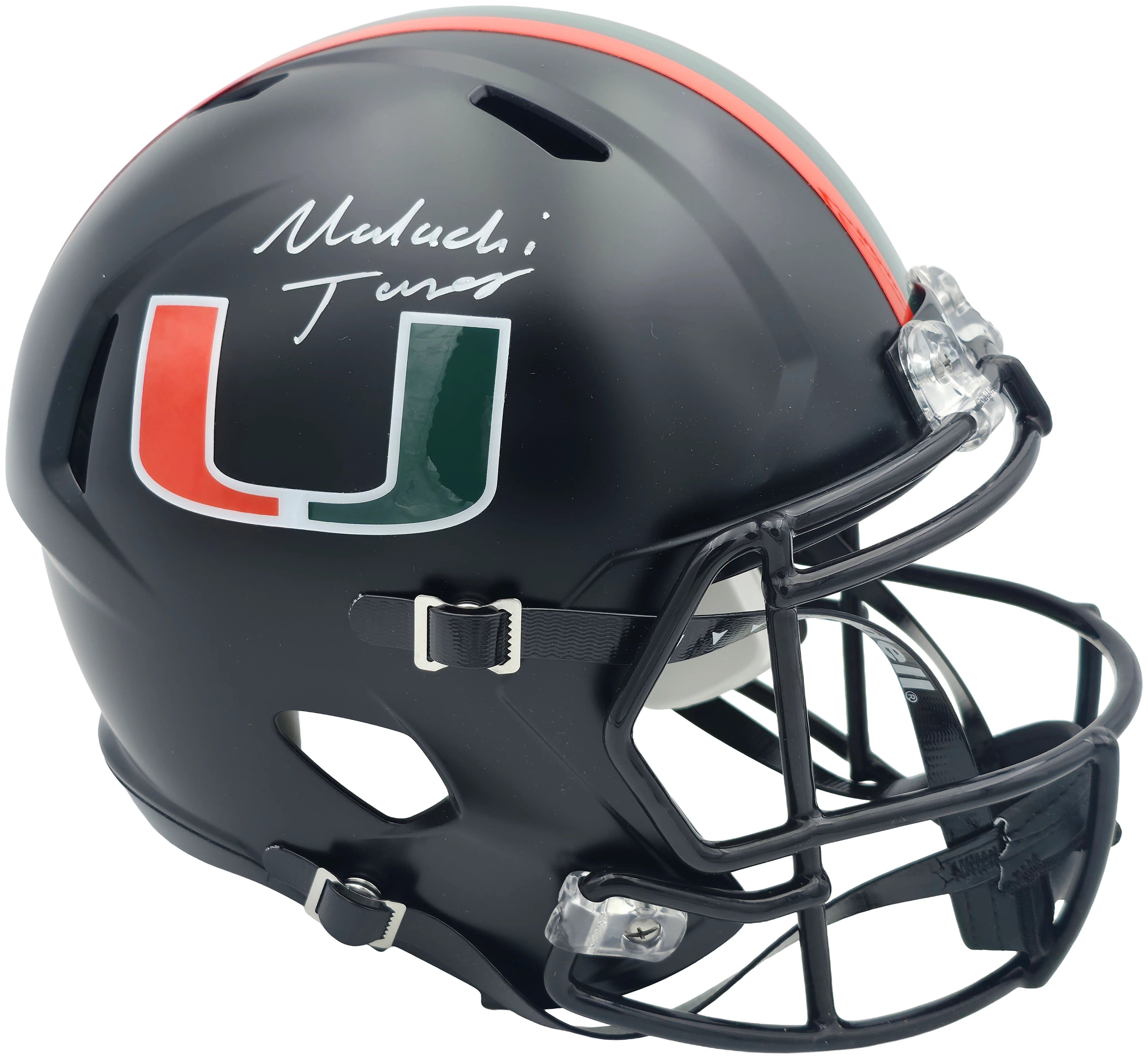 Malachi Toney Signed Miami Nights Black Speed Replica Helmet - JSA Witnessed