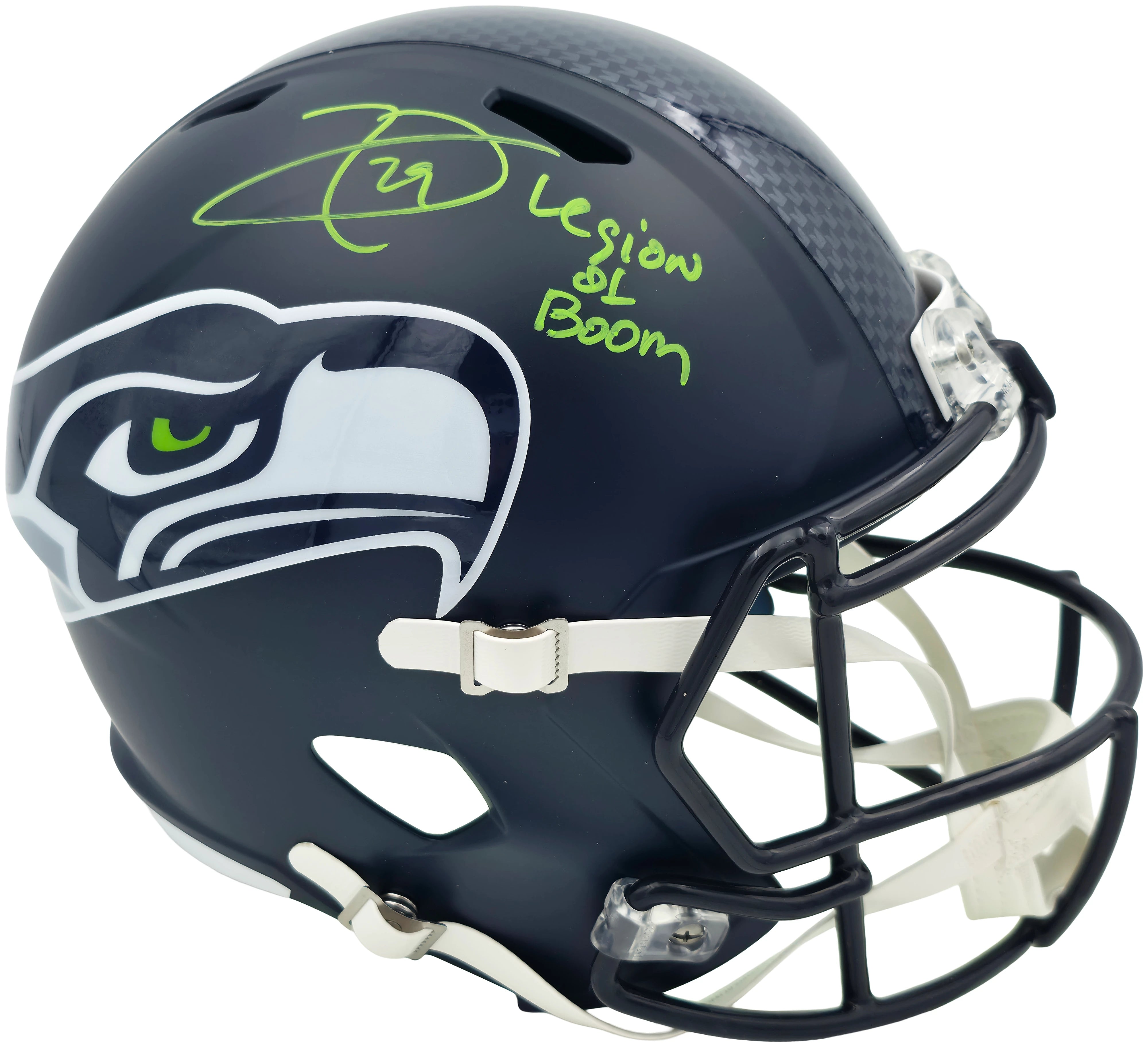 Earl Thomas III Autographed Seattle Seahawks Blue Full Size Replica Speed Helmet "Legion of Boom" Beckett BAS Witness