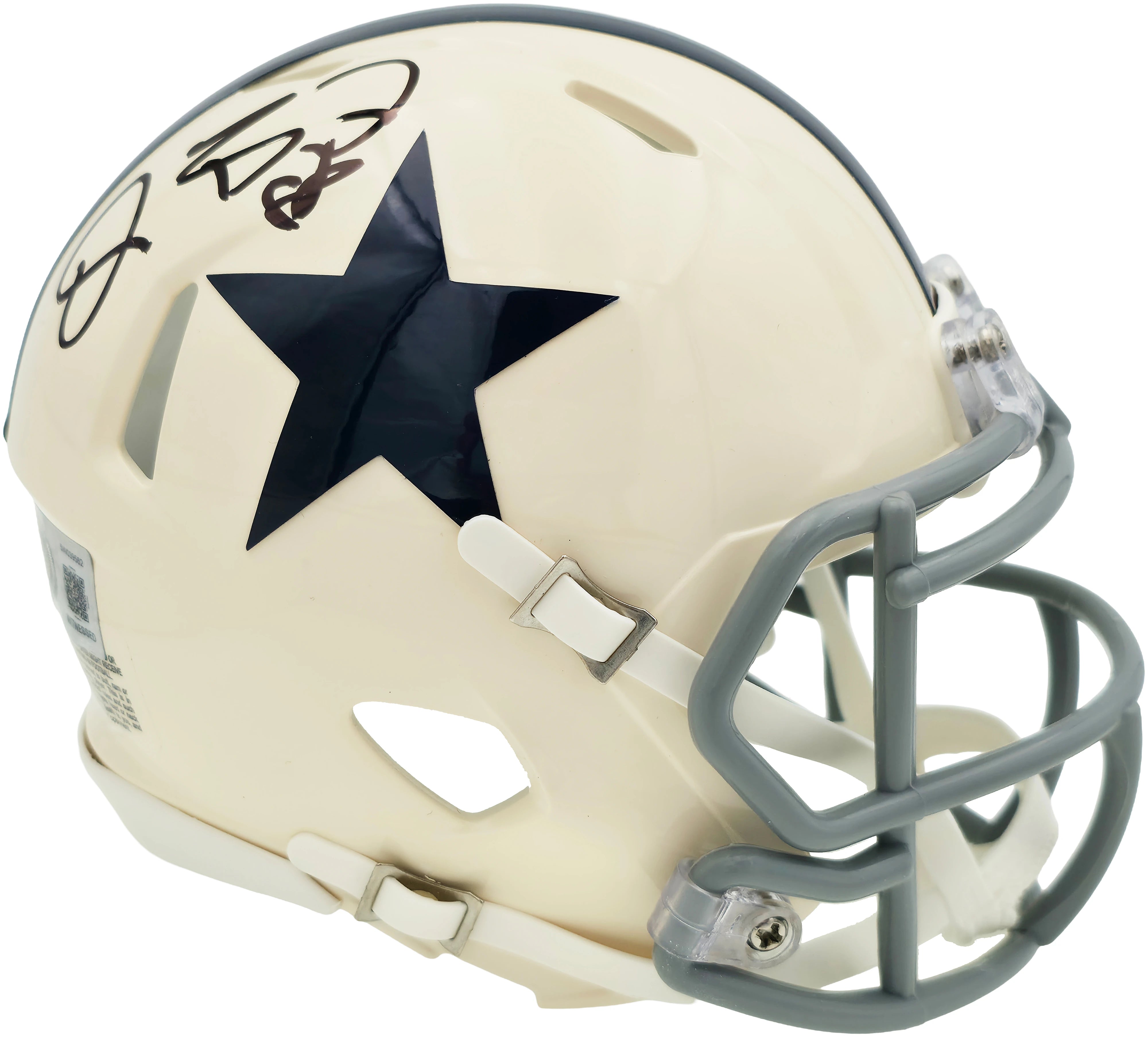 Dallas Cowboys Dez Bryant Autographed Cream Retro Riddell Speed Mini Football Helmet - BAS Witnessed
