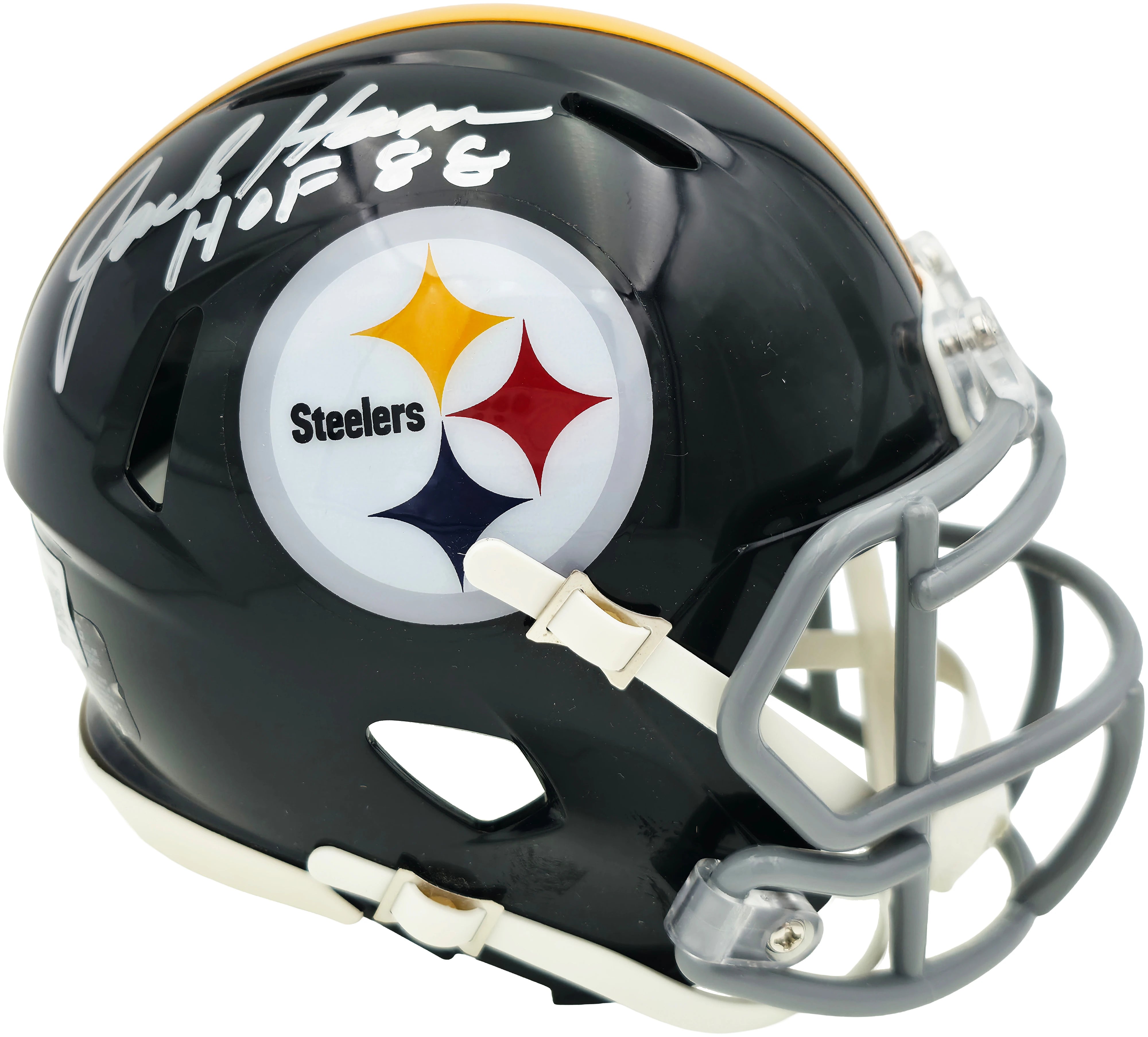 Pittsburgh Steelers Jack Ham Autographed Black Riddell Speed Mini Football Helmet "HOF 88" - BAS Witnessed