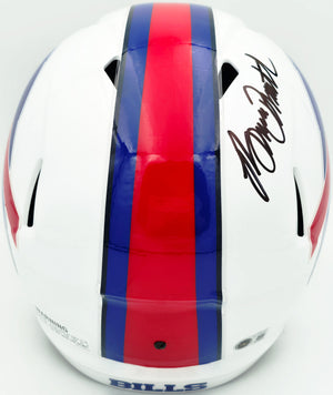 Bruce Smith Autographed Buffalo Bills White Full-Size Speed Replica Helmet - Beckett BAS Witness