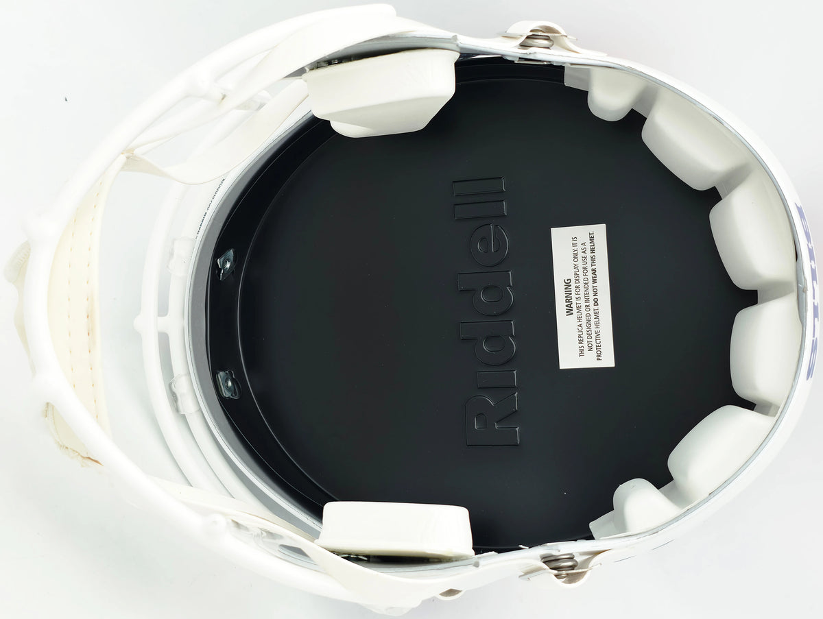 Bruce Smith Autographed Buffalo Bills White Full-Size Speed Replica Helmet - Beckett BAS Witness