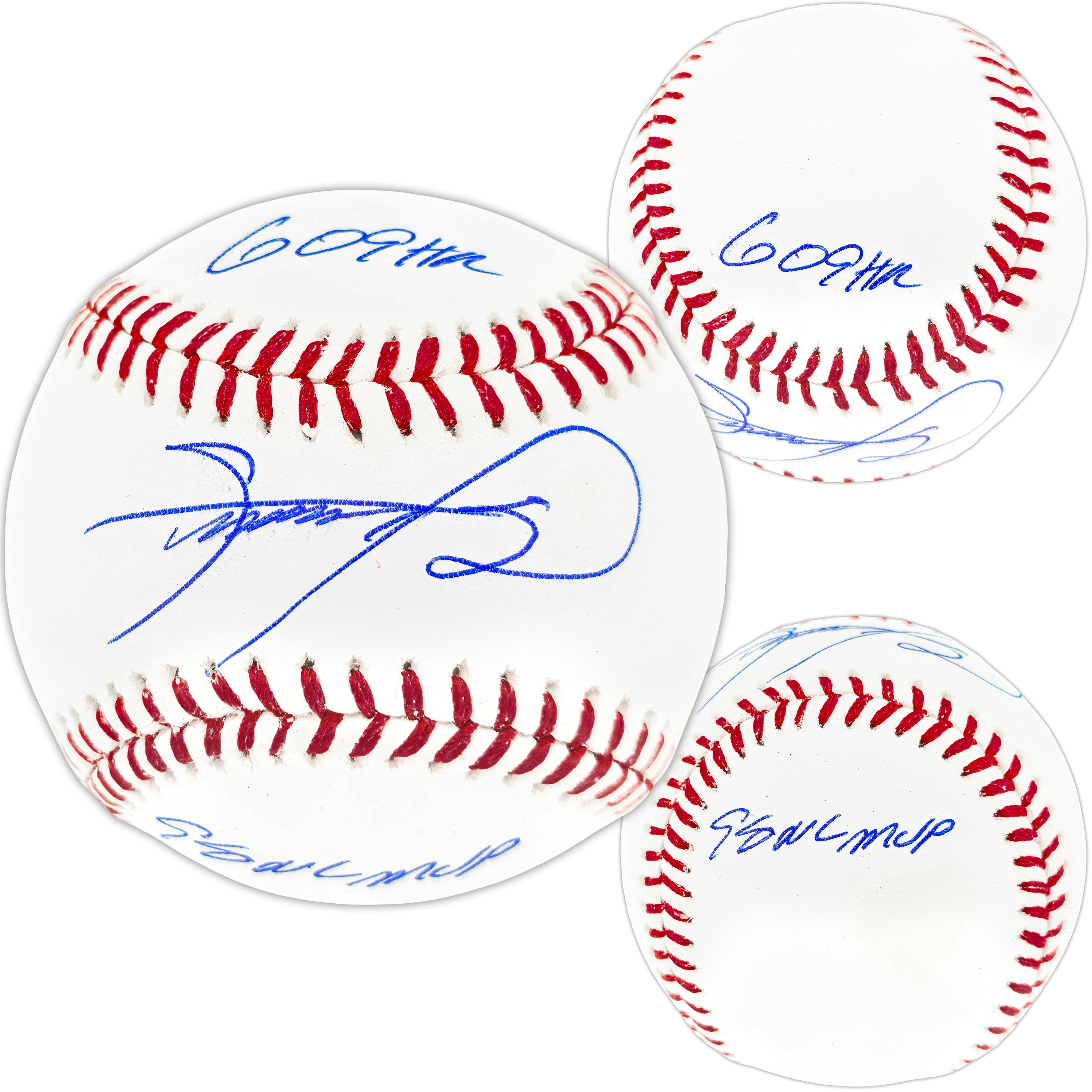 Chicago Cubs Sammy Sosa Autographed Official MLB Baseball "609 HR & 98 NL MVP" Inscriptions - BAS Witnessed