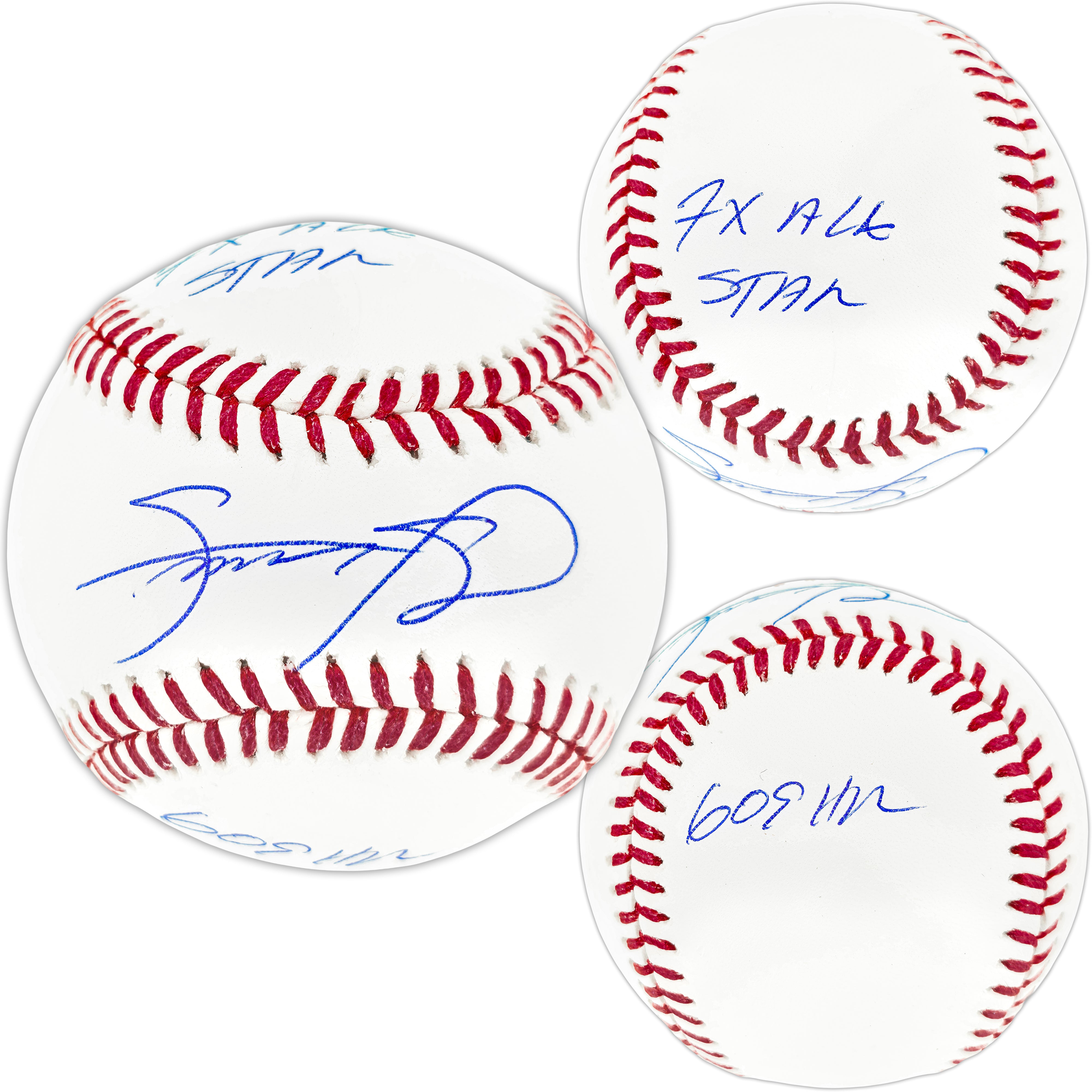 Chicago Cubs Sammy Sosa Autographed Official MLB Baseball "7x All Star & 609 HR" Inscriptions - BAS Witnessed