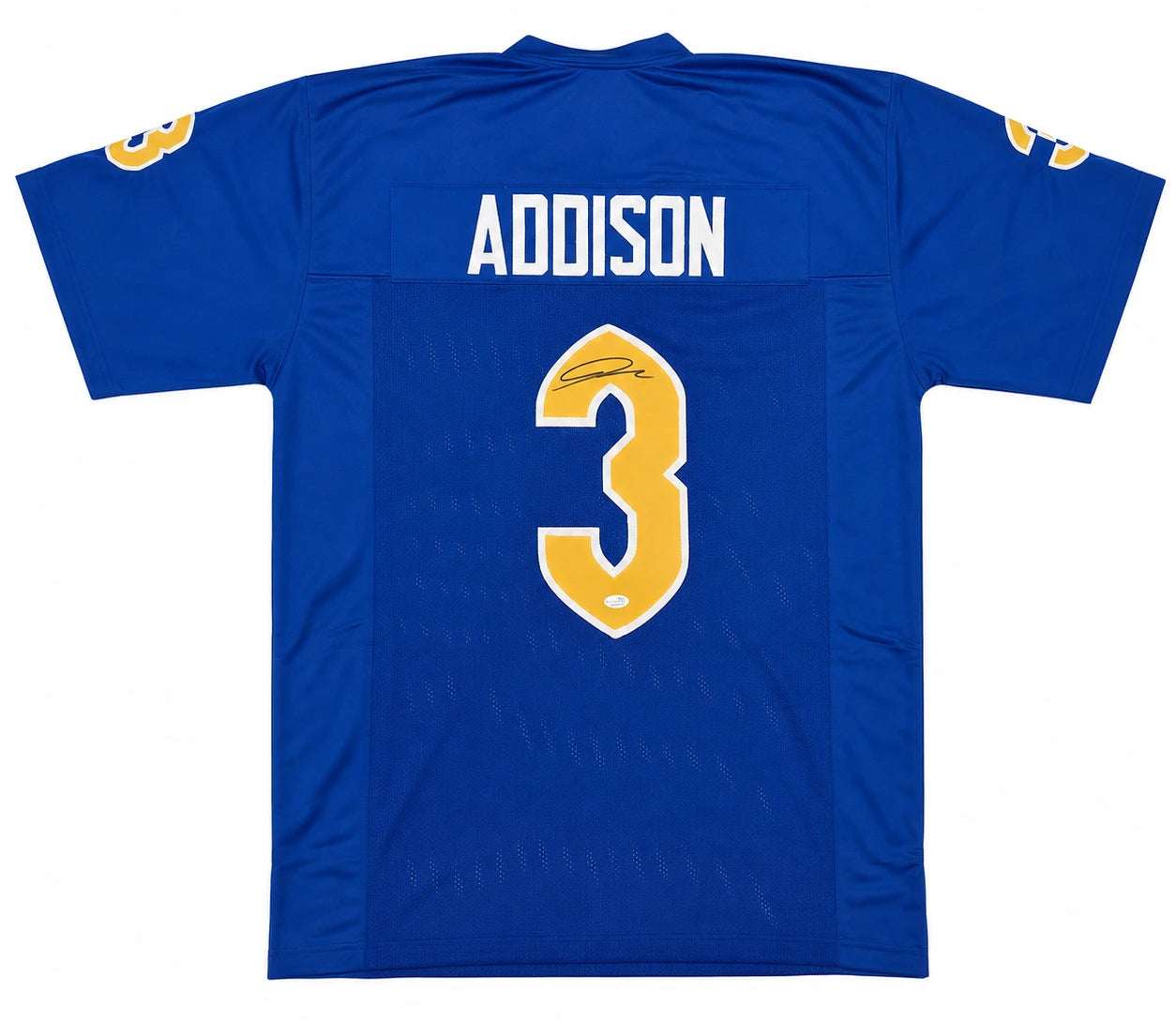 Pittsburgh Panthers Jordan Addison Autographed Custom Royal Blue Football Jersey - JSA Witnessed
