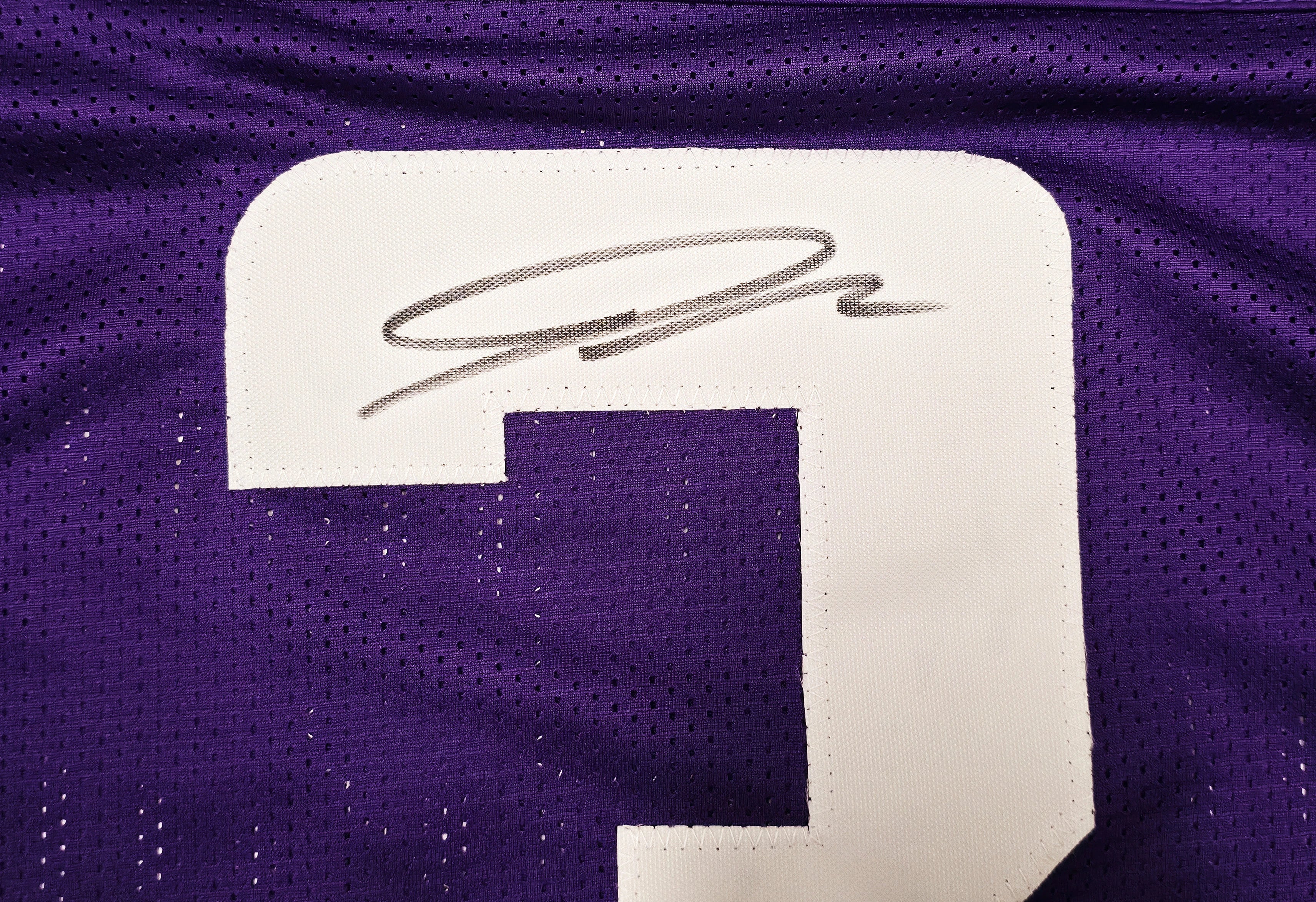 Jordan Addison Autographed Minnesota Vikings Purple Custom Football Jersey - JSA Witness Authenticated