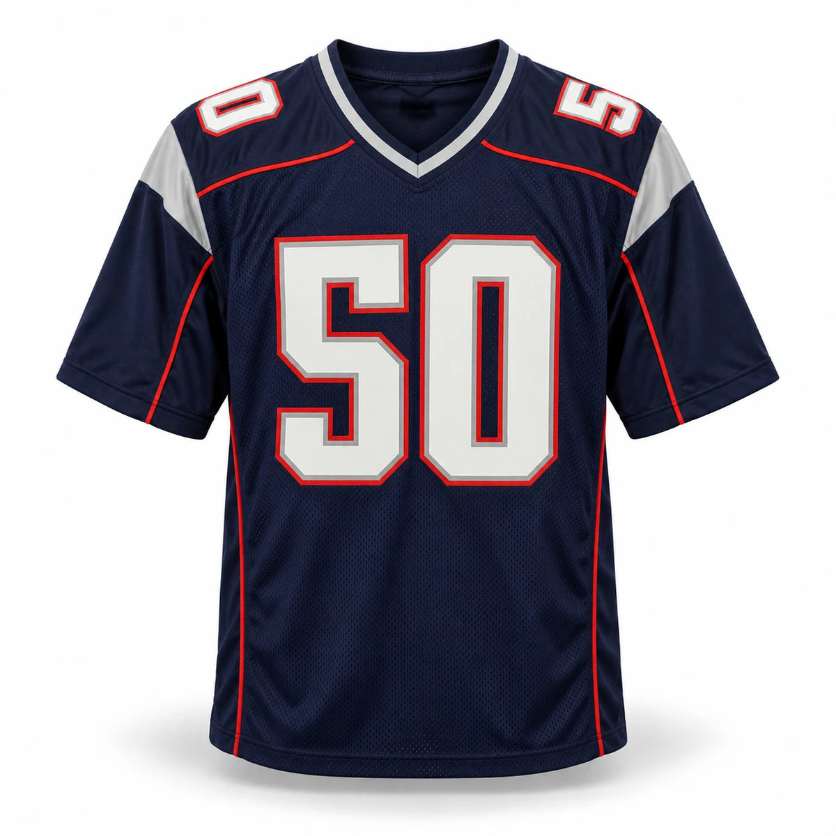 Mike Vrabel Autographed New England Patriots Blue Custom Football Jersey (Size XL) - James Spence Authentication (JSA) Witnessed