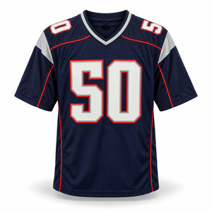 Mike Vrabel Autographed New England Patriots Blue Custom Football Jersey (Size XL) - James Spence Authentication (JSA) Witnessed