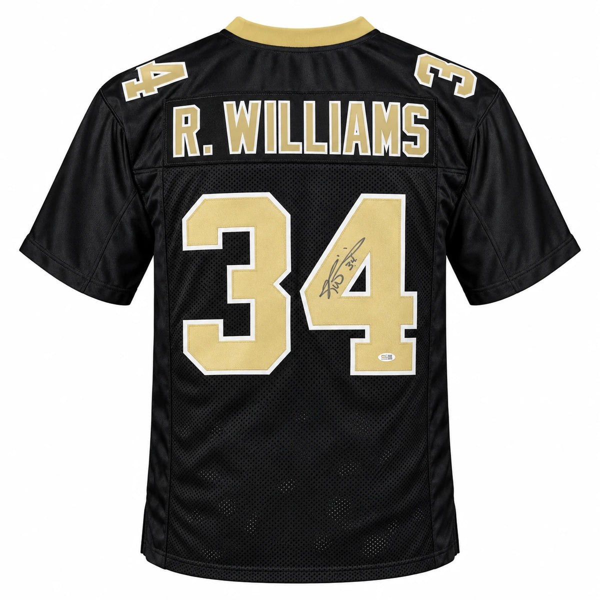 Ricky Williams Autographed New Orleans Saints Black Custom Football Jersey (Size XL) - JSA Witnessed Authenticated